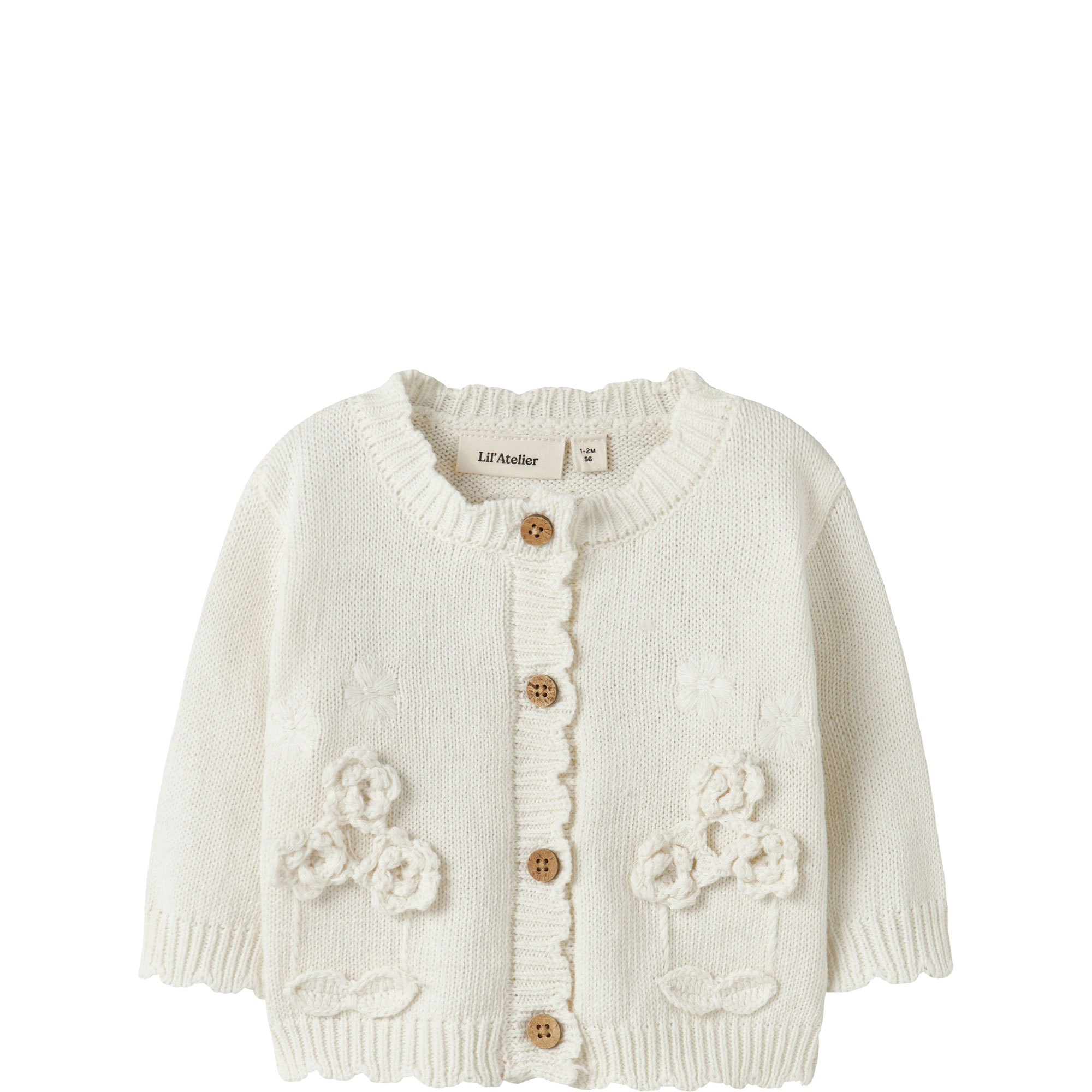 Dola Scallop Trim Knitted Cardigan