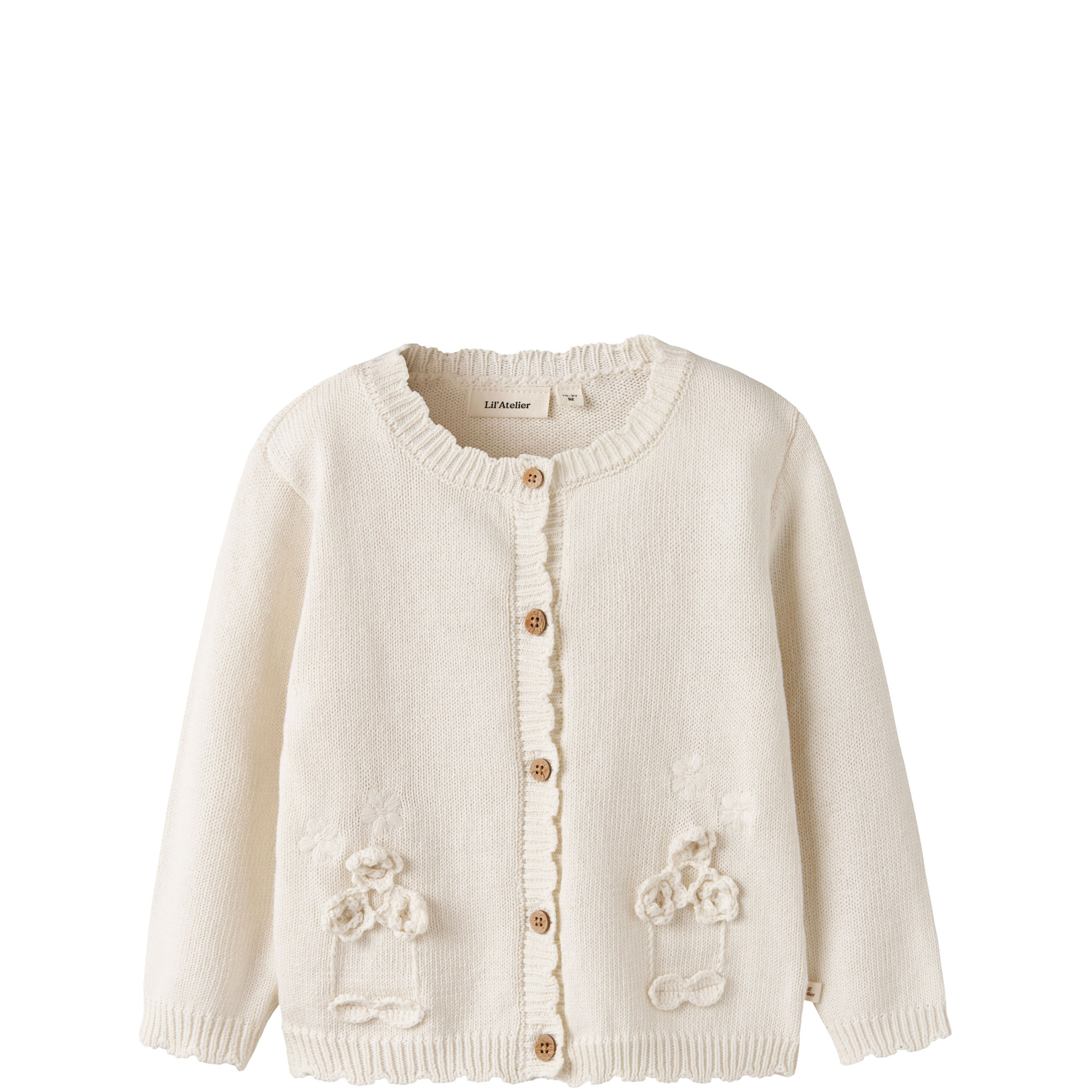 Dola Scallop Trim Knitted Cardigan