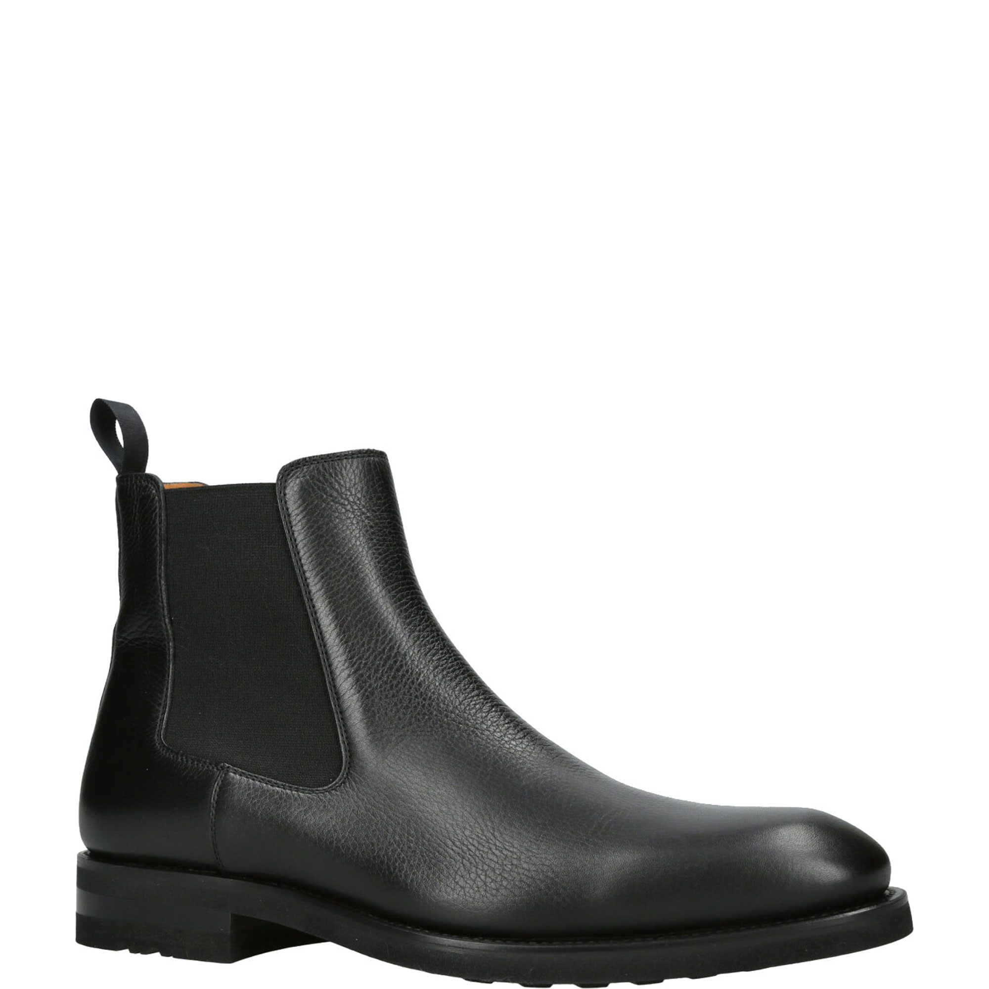 Embossed Leather Chelsea Boots