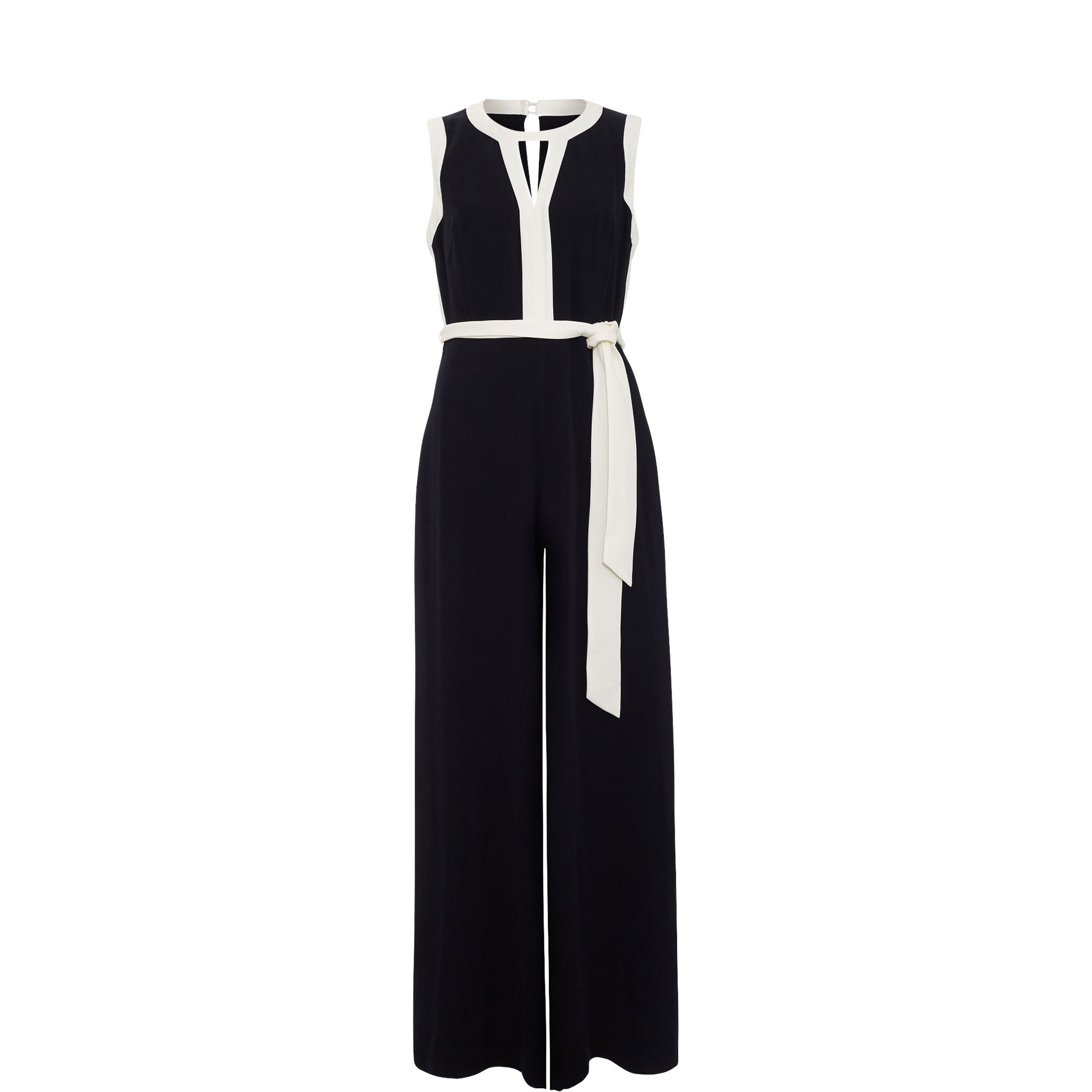 Elowen Contrast Trim Belted Jumpsuit