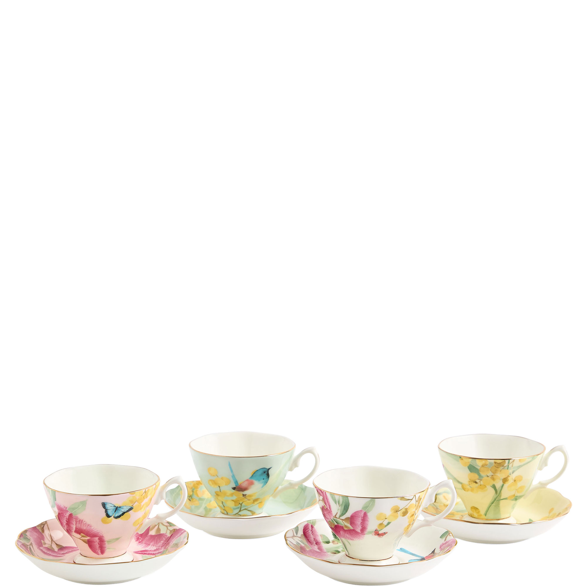 Miranda Kerr Australiana Four-Piece Teacup & Saucer Set