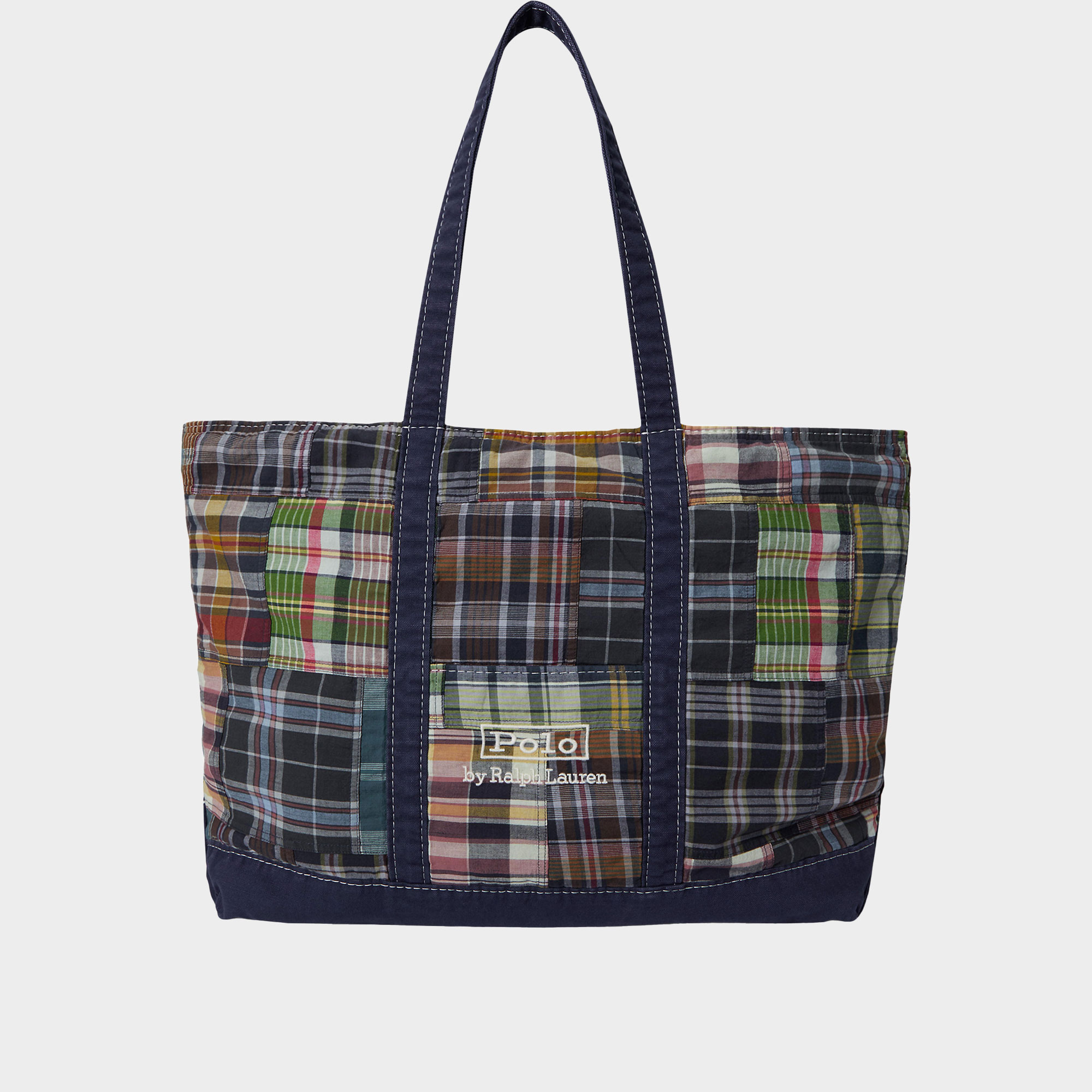 Madras Patchwork Check Tote Bag