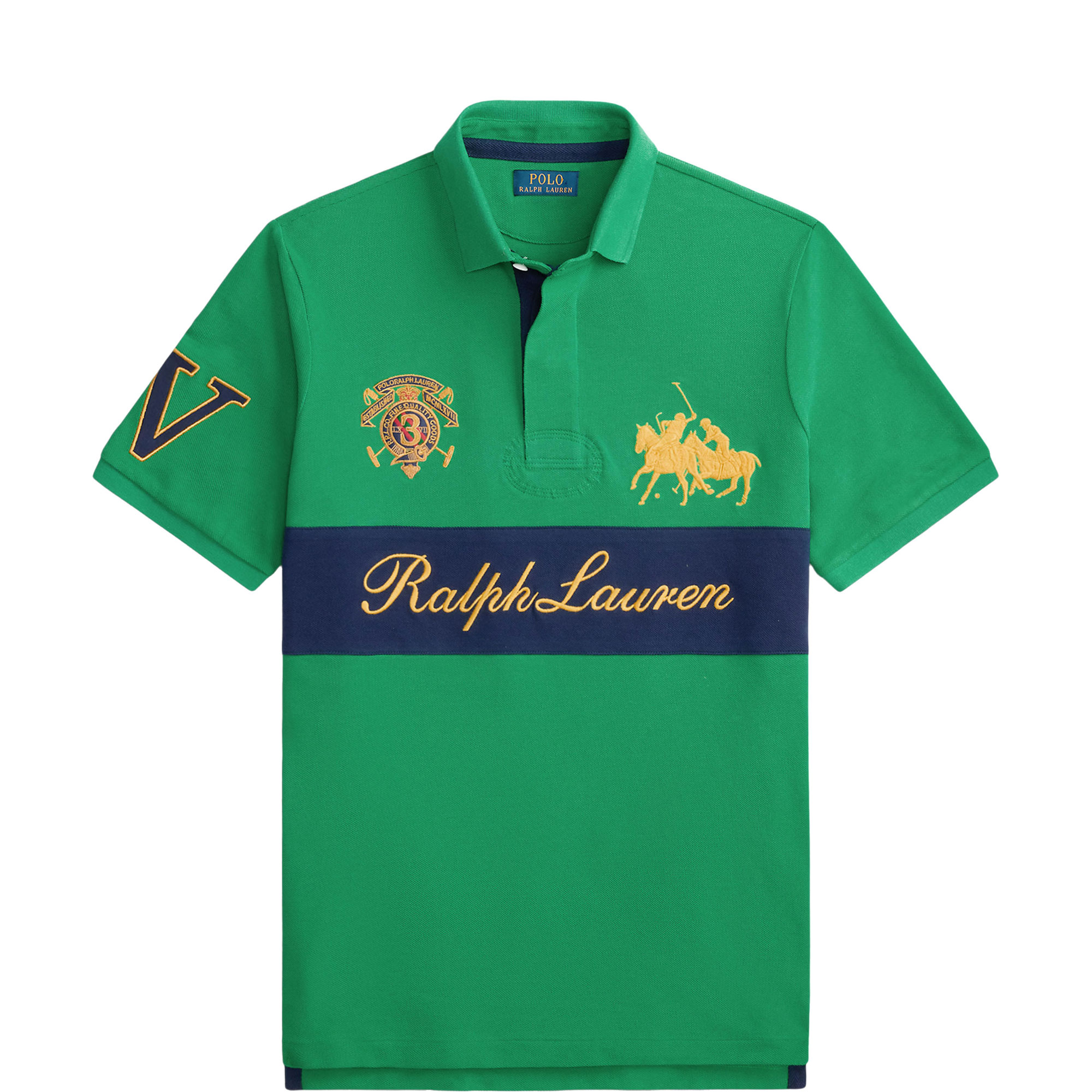 Crest Logo Mesh Polo Shirt