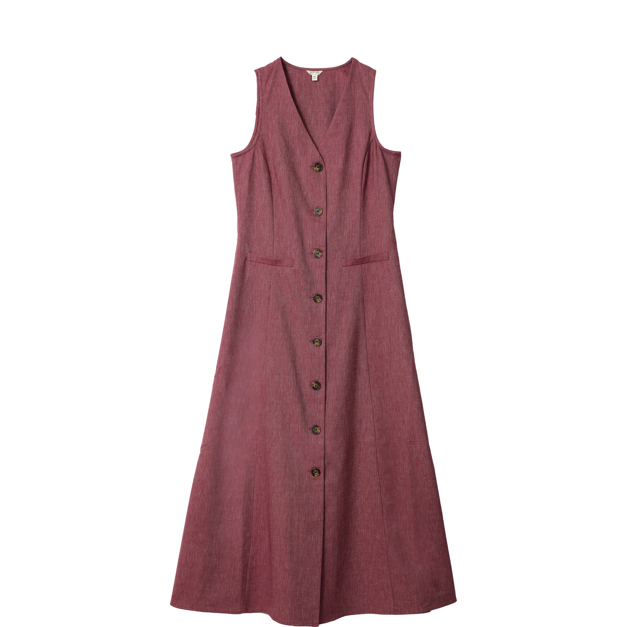 Waistcoat Pocket Flared Dress