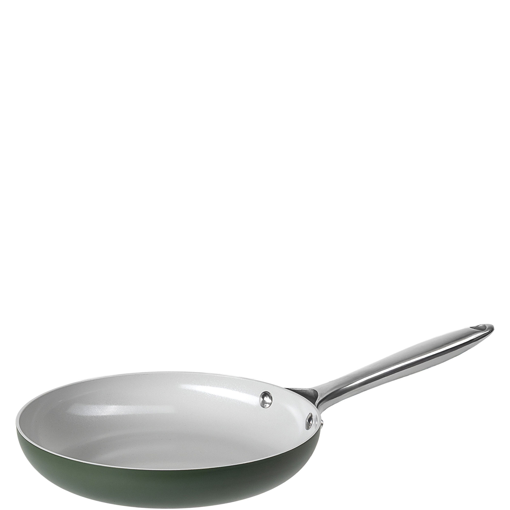 Green Pressed Aluminium Frying Pan 28cm