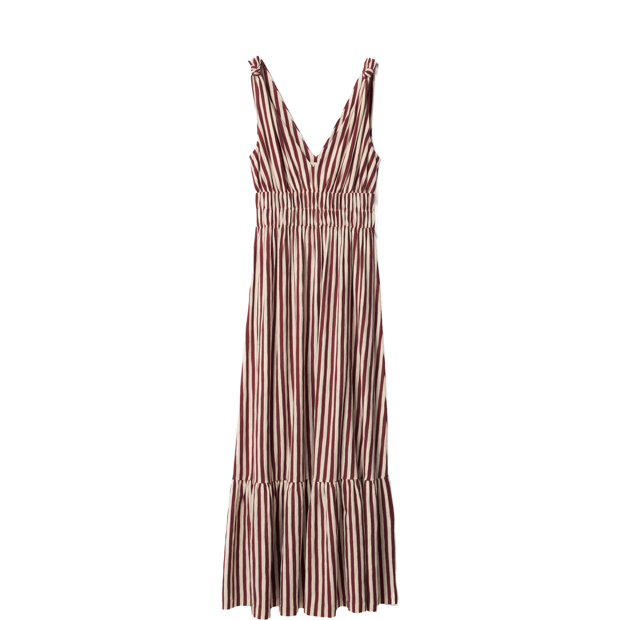 Striped Tiered Flared Dress