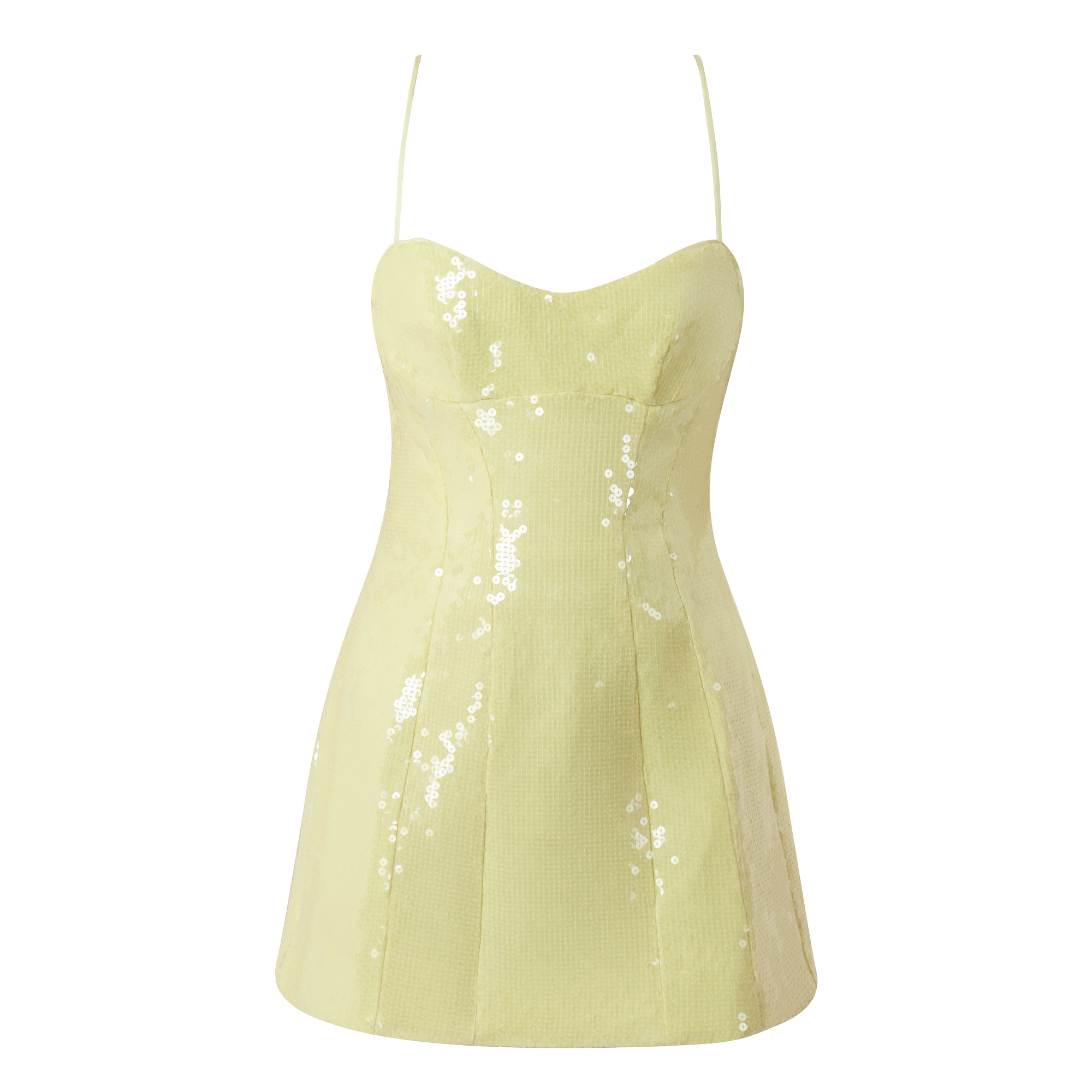 karoline hourglass mini dress in canary yellow Bardot NEVELLE HOURGLASS HALTER DRESS - Occasion wear - canary yellow/yellow