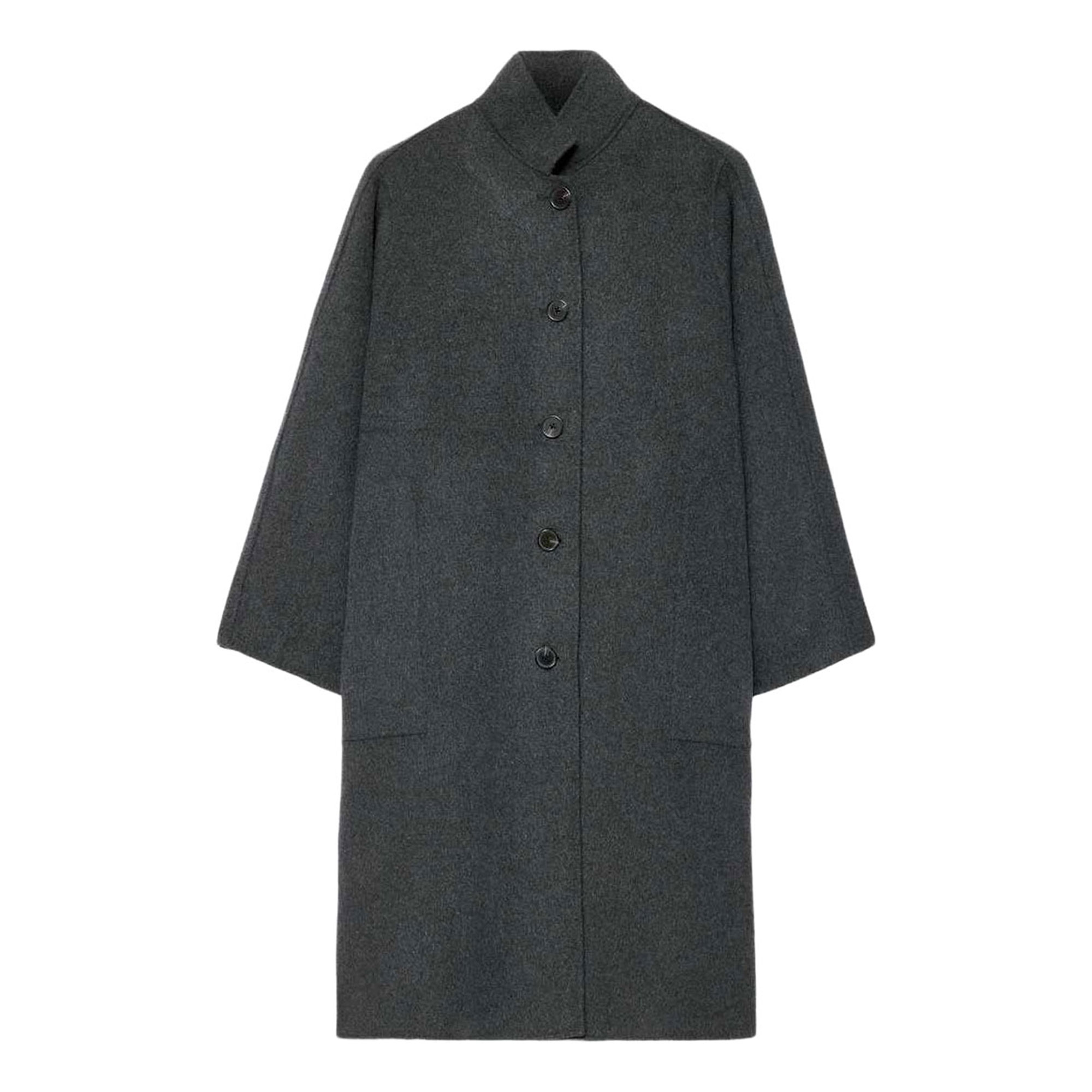 Allsaints Women's Effie Wool-Blend Cocoon Coat Grey Size Xs - Bild 4