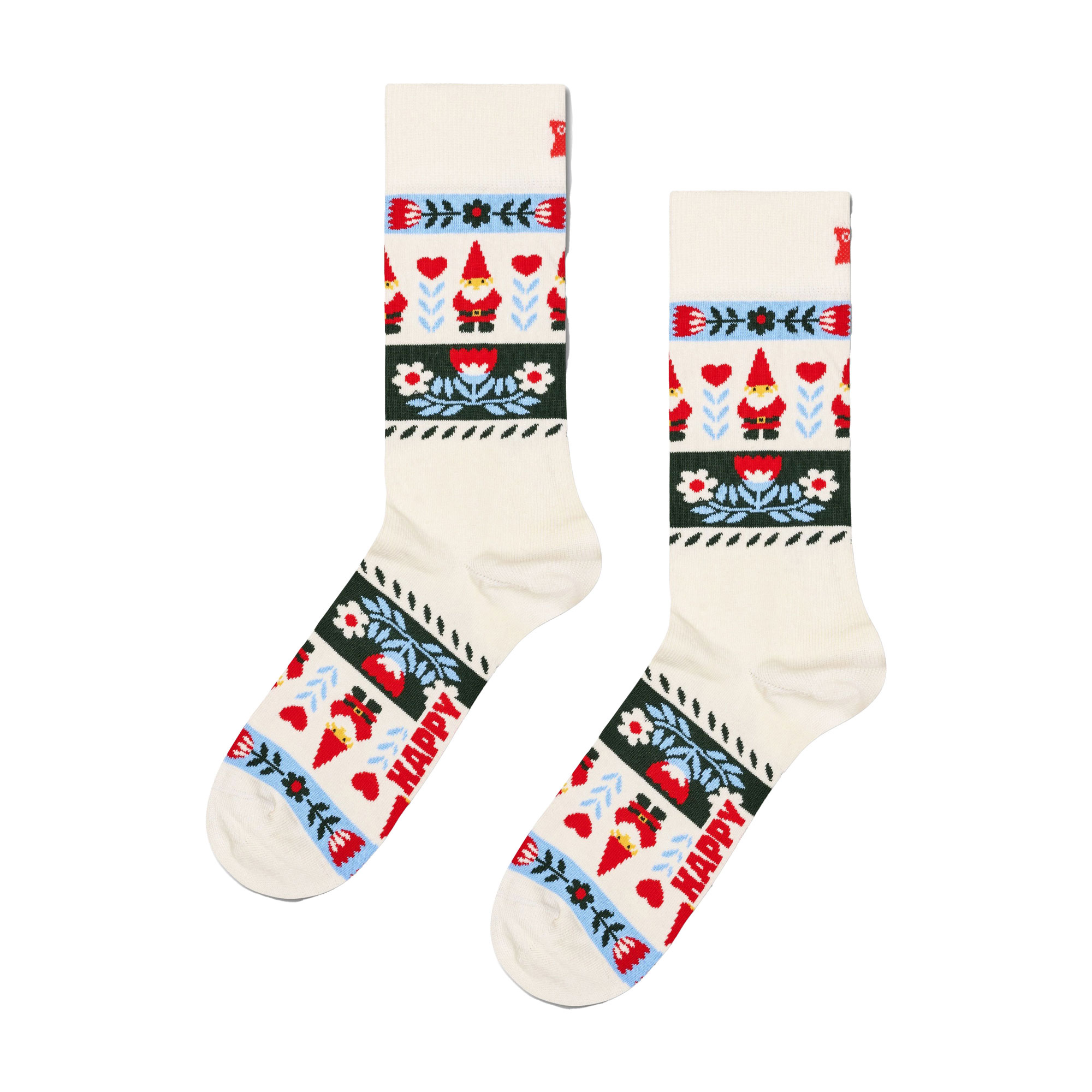 Happy Socks - Folklore Christmas Stripe Sock Weiß - Gr. - 38 - Bild 2