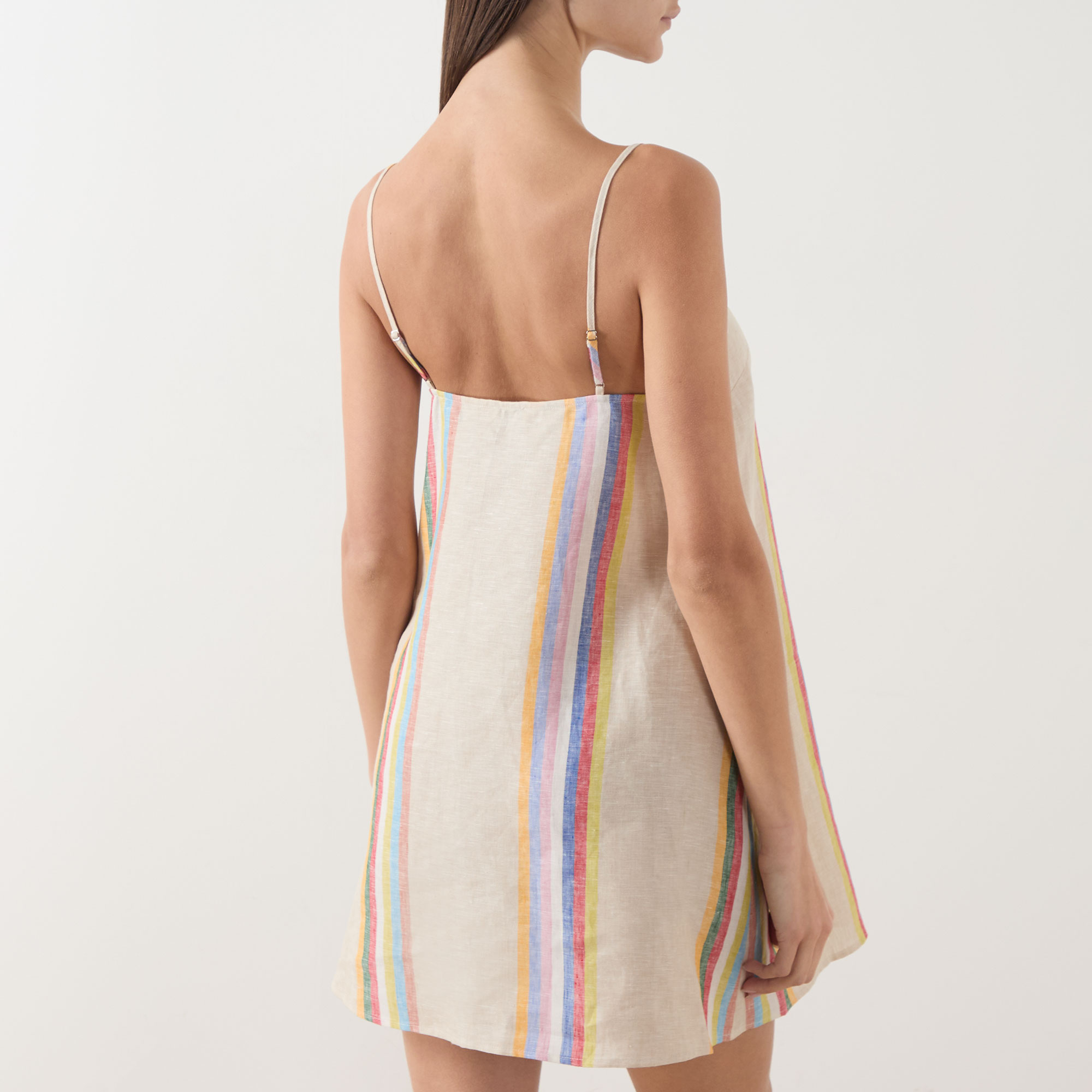 STAUD Laura Linen Mini Dress