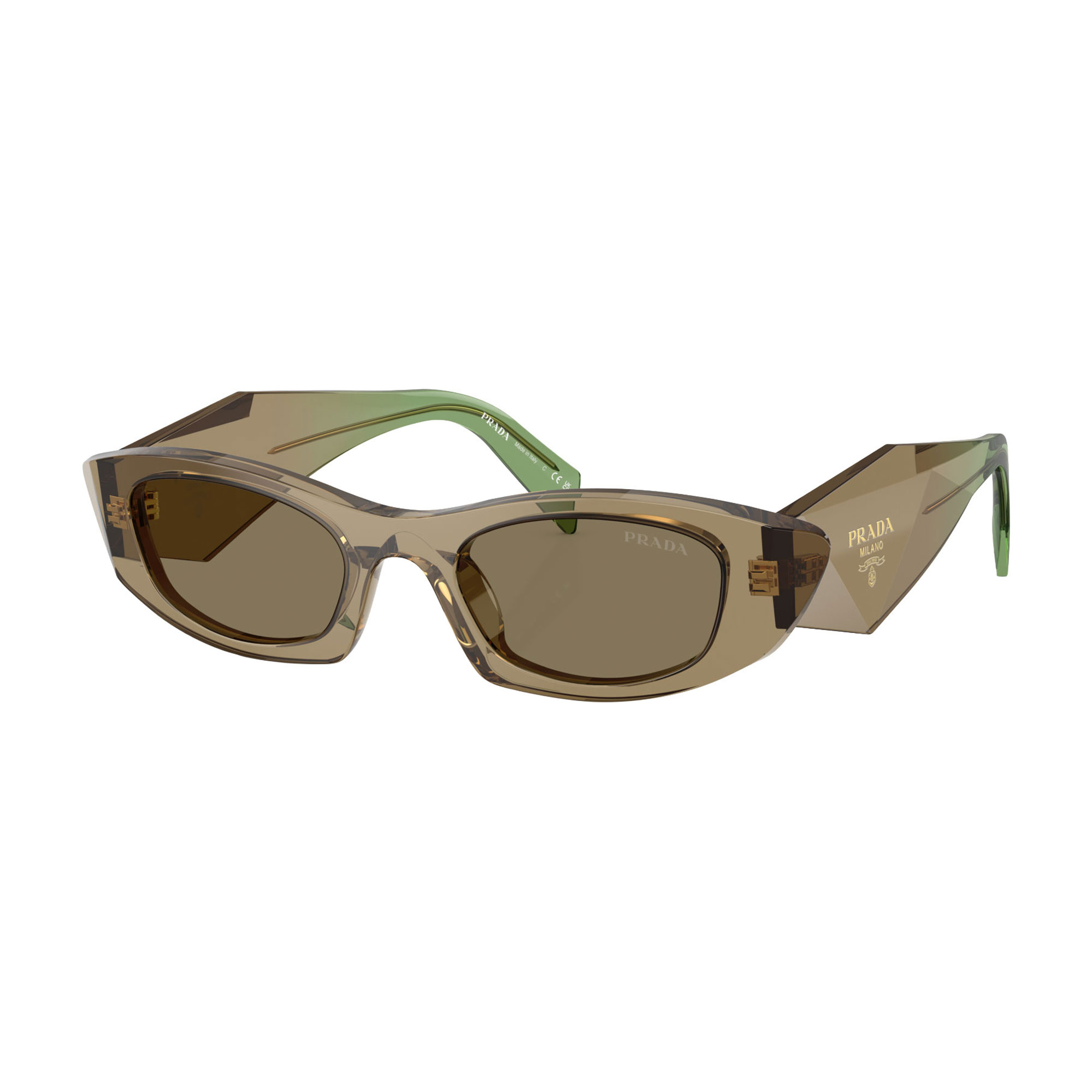 Prada Damen Braun Pr B16s 29E90f Sonnenbrillen Acetat Rund Normal - Bild 4
