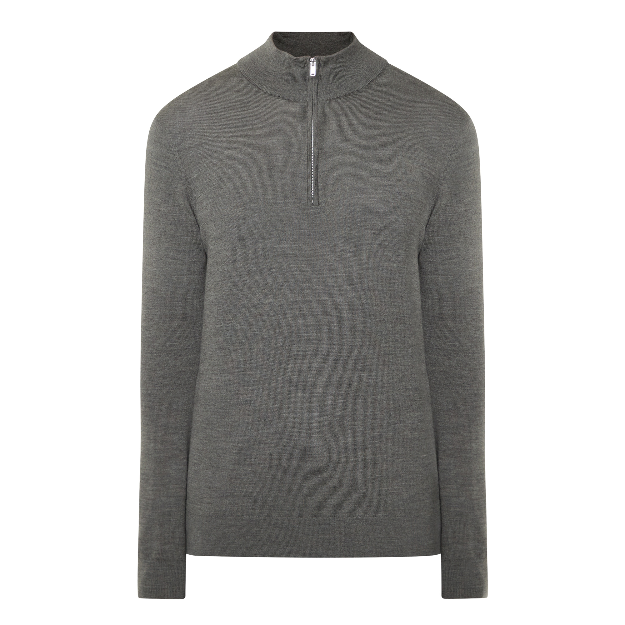 Profuomo Merino Fine-Knit Half-Zip Sweater