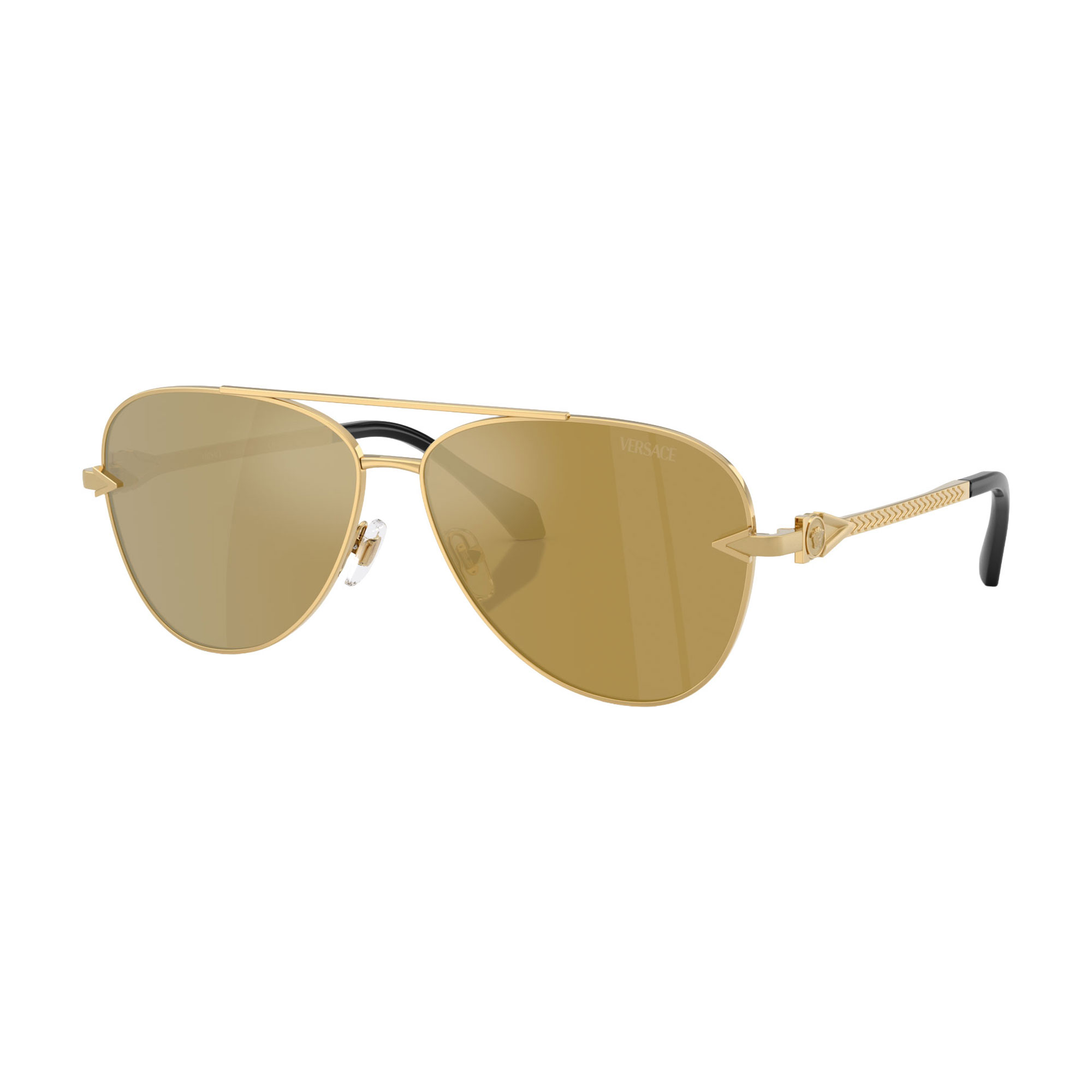 Versace VE2283 Herren-Sonnenbrille Vollrand Pilot Metall-Gestell, gold - Bild 5
