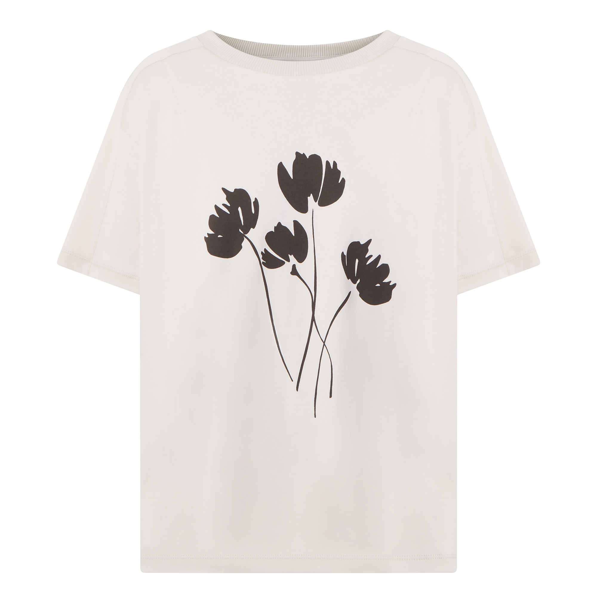 VAN GRAAF Masai Damen Grau T-Shirt Baumwolle Beige, Größe 38 - Bild 3
