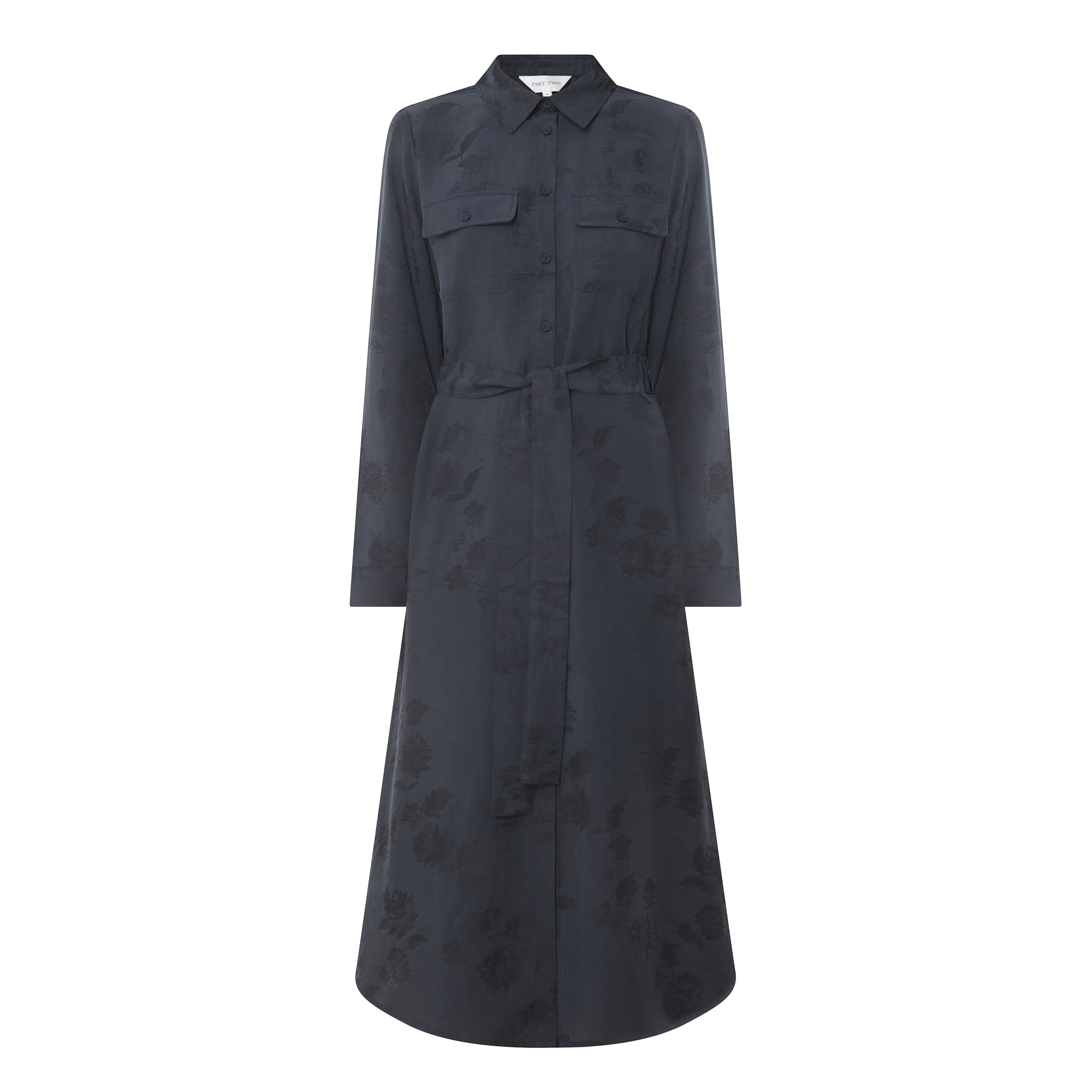 Part Two Clea Floral Jacquard Shirt Dress