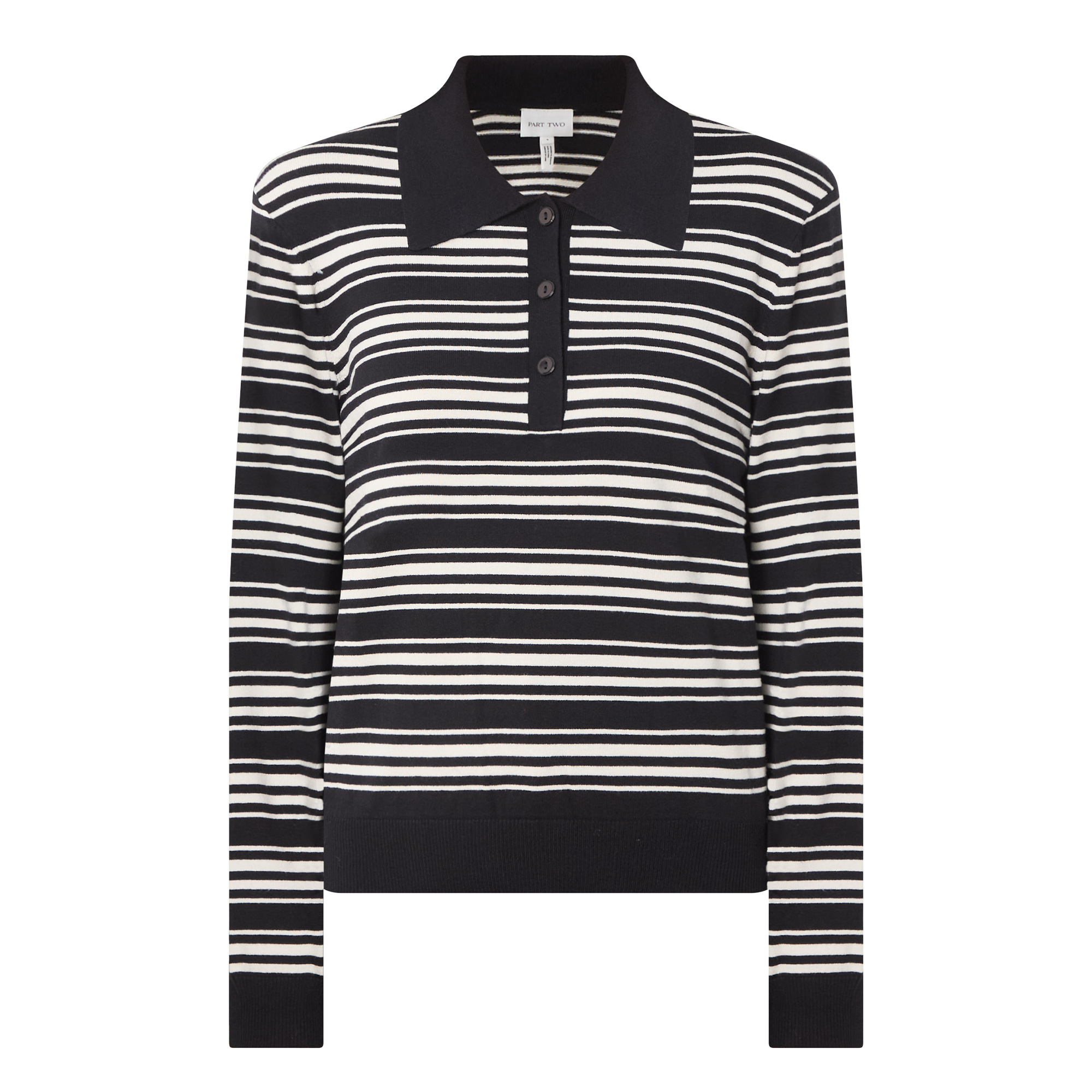 VAN GRAAF Part Two Damen Schwarz Strickpullover Channanpw Viskose Extra Klein - Bild 3