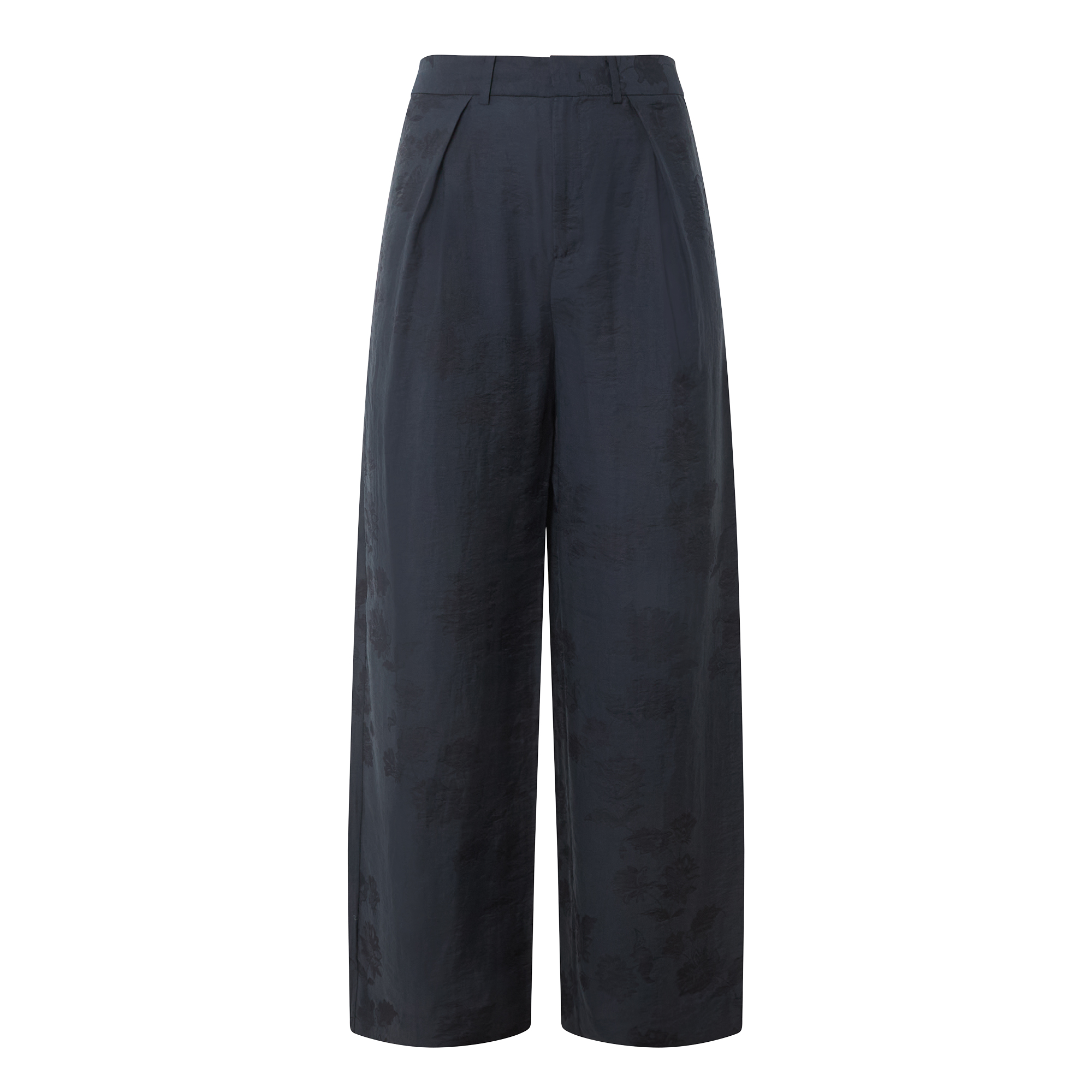 Part Two Cathleen Floral Jacquard Straight-Leg Trousers