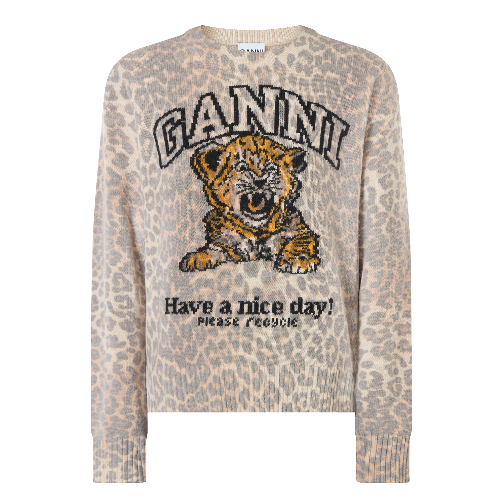 Ganni , Damen, Strickwaren, Beige, L - Bild 3