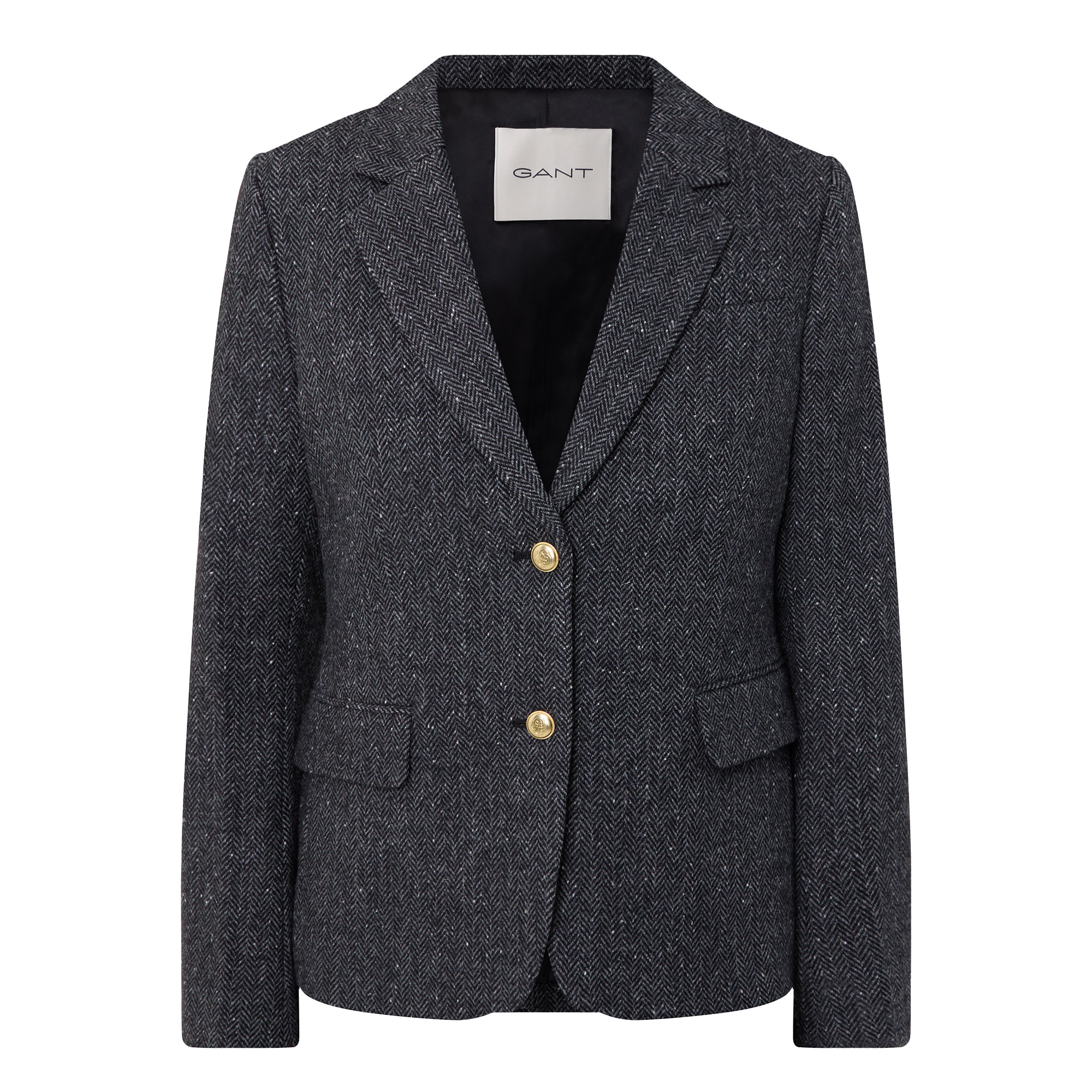 Gant Herringbone Slim-Fit Single-Breasted Blazer
