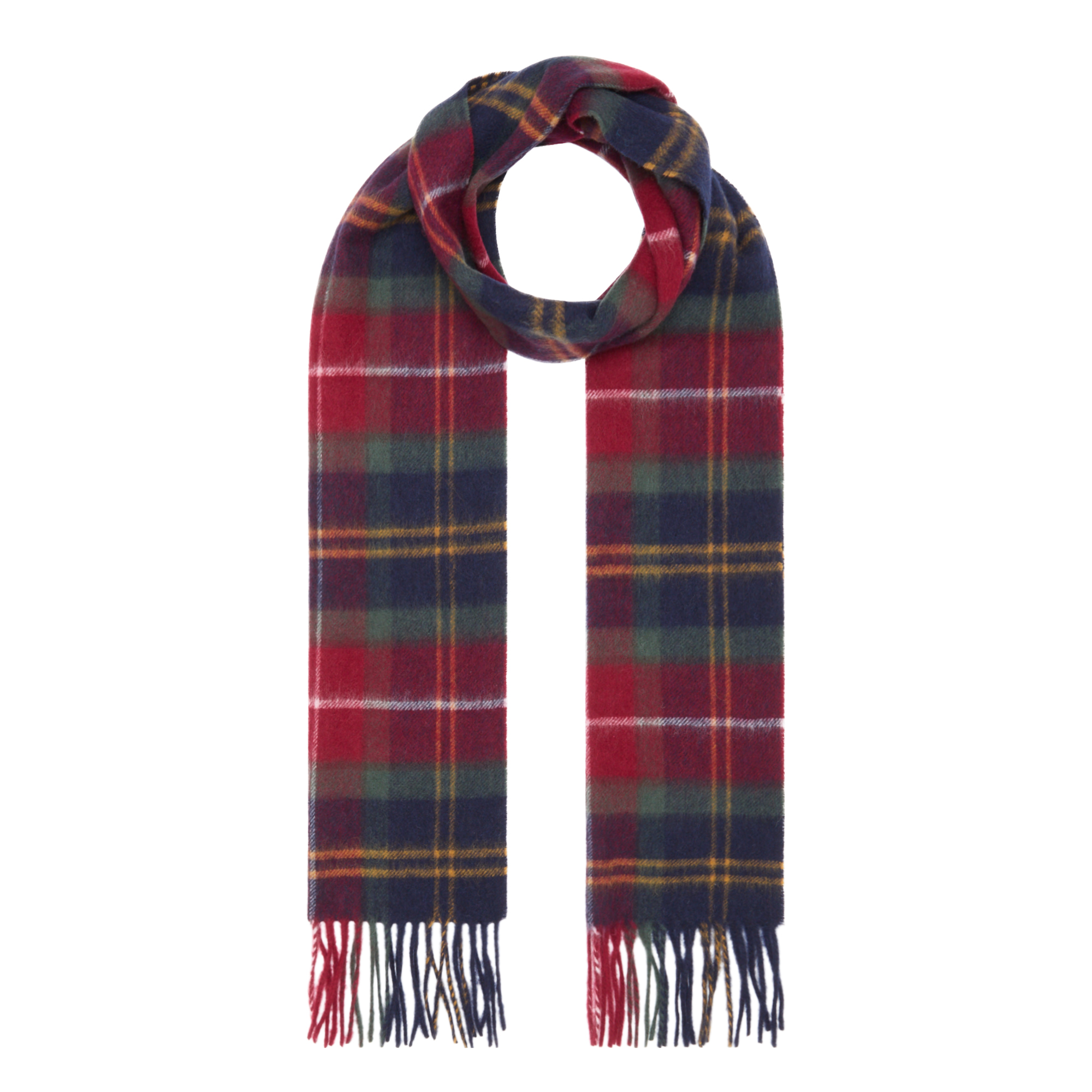 Barbour Tartan Fringed Scarf
