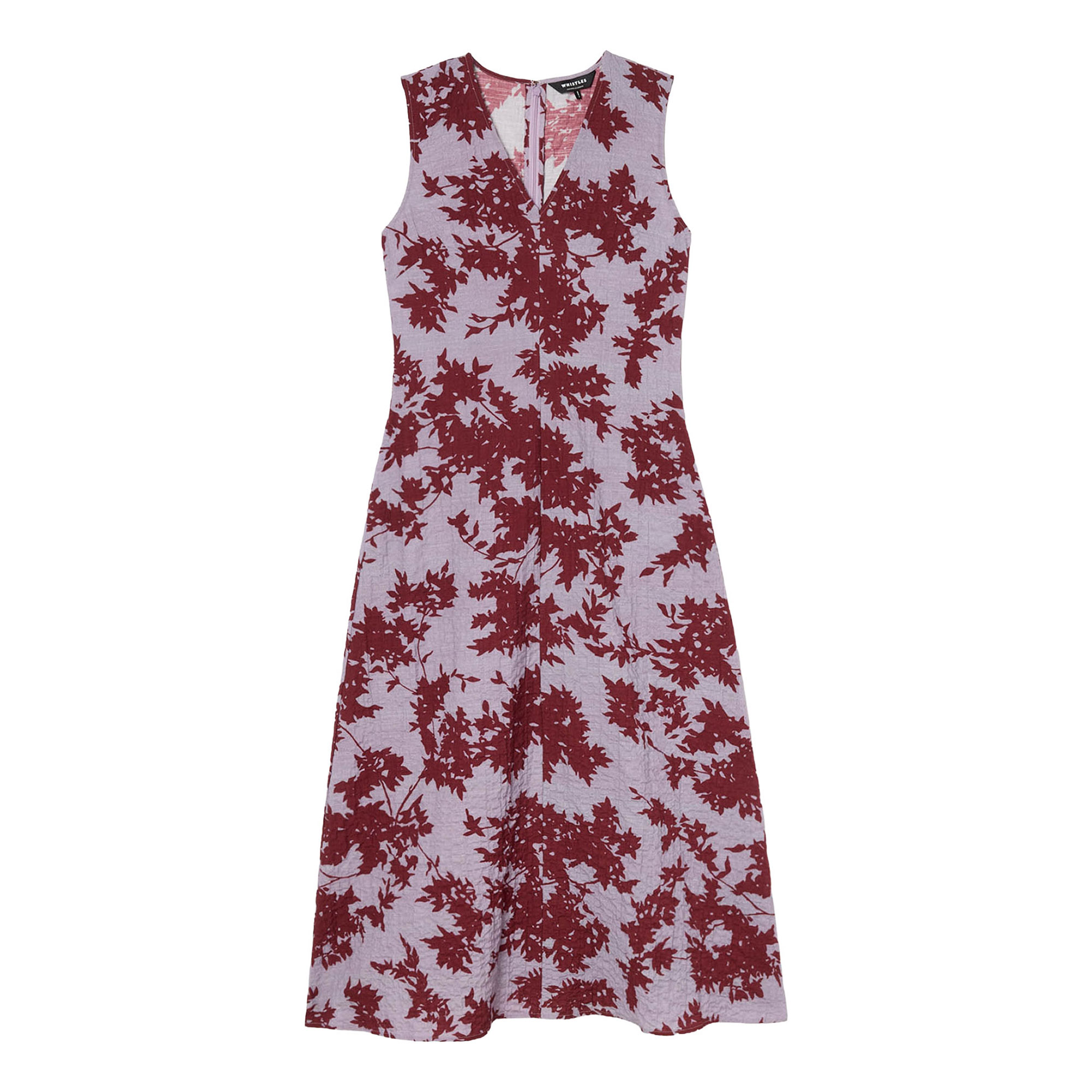 Whistles Floral Textured Flared Dress