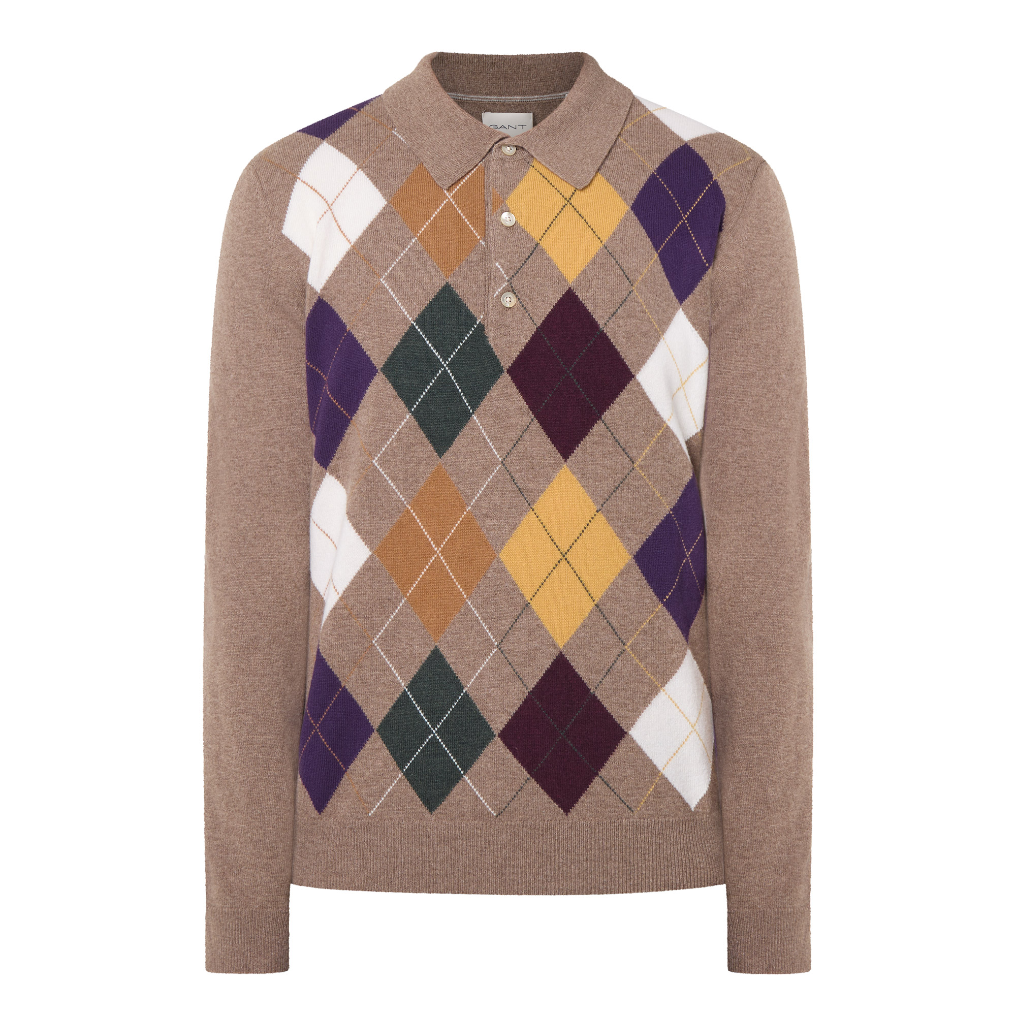 Gant Herren Braun Pullover Aus Wolle, Gr. L - Bild 3