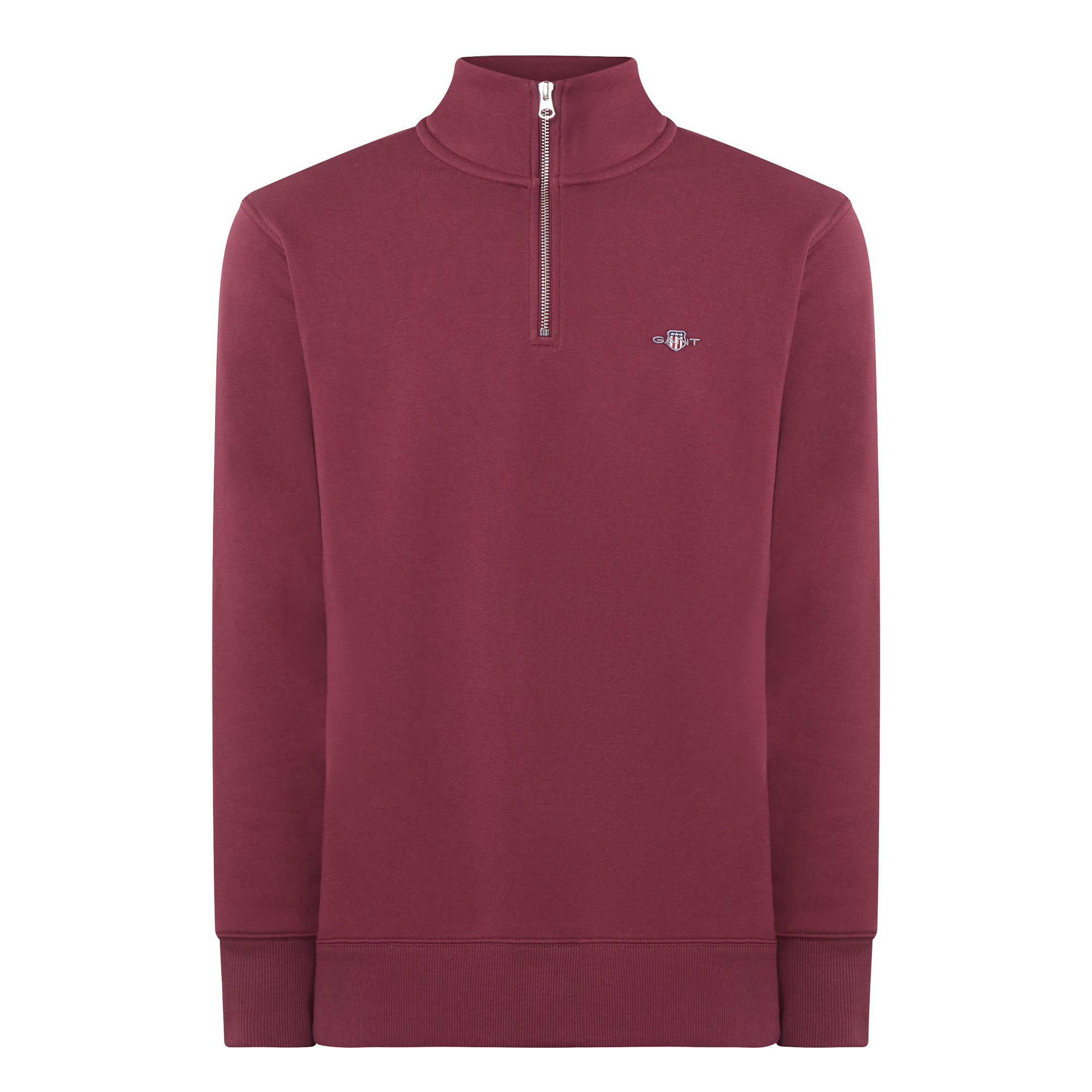 Gant Herren Deep Grape Wine Shield Sweatshirt Mit Halblangem Reißverschluss (S) - Bild 4