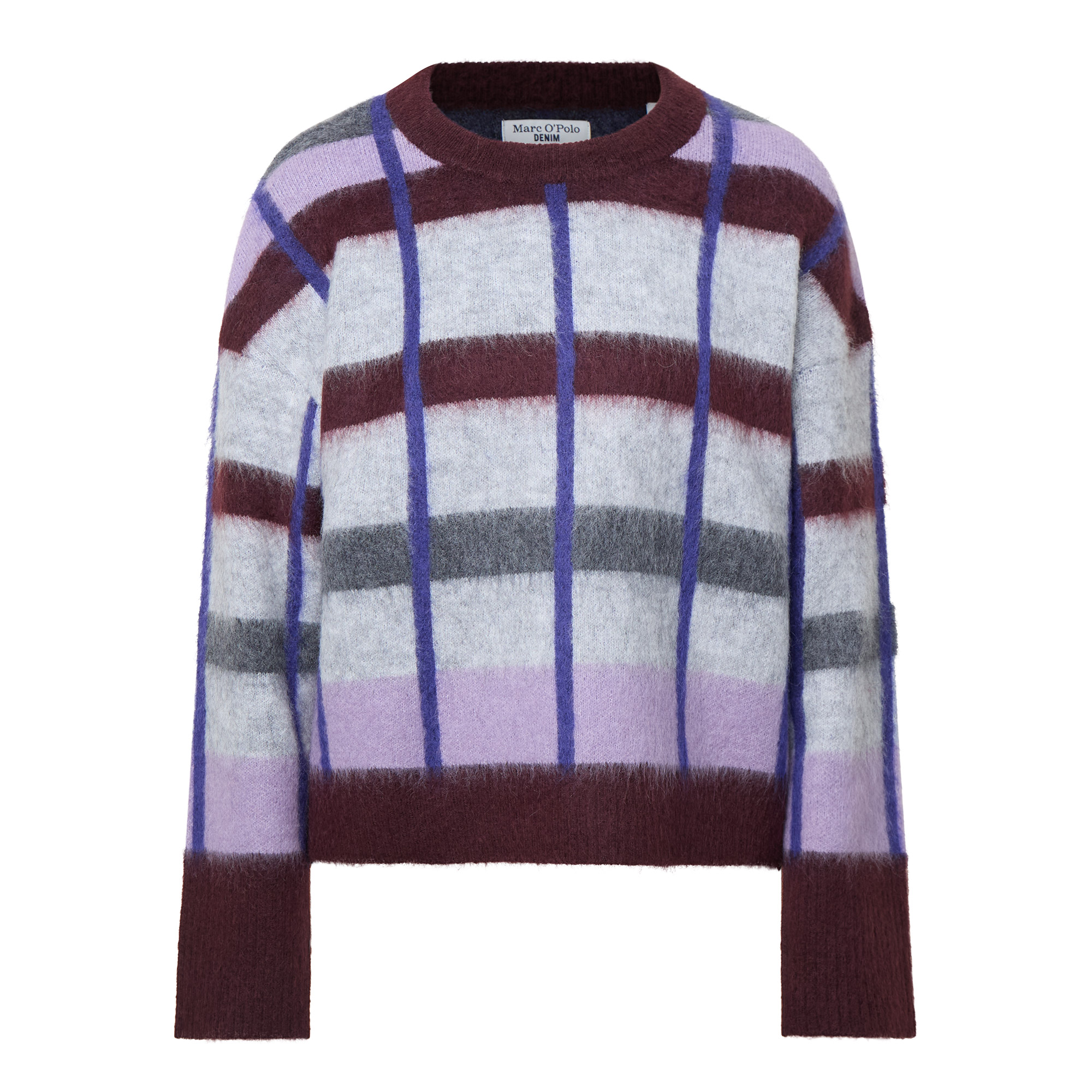 Website Contrast MARC O POLO Check Contrast Trim Sweater