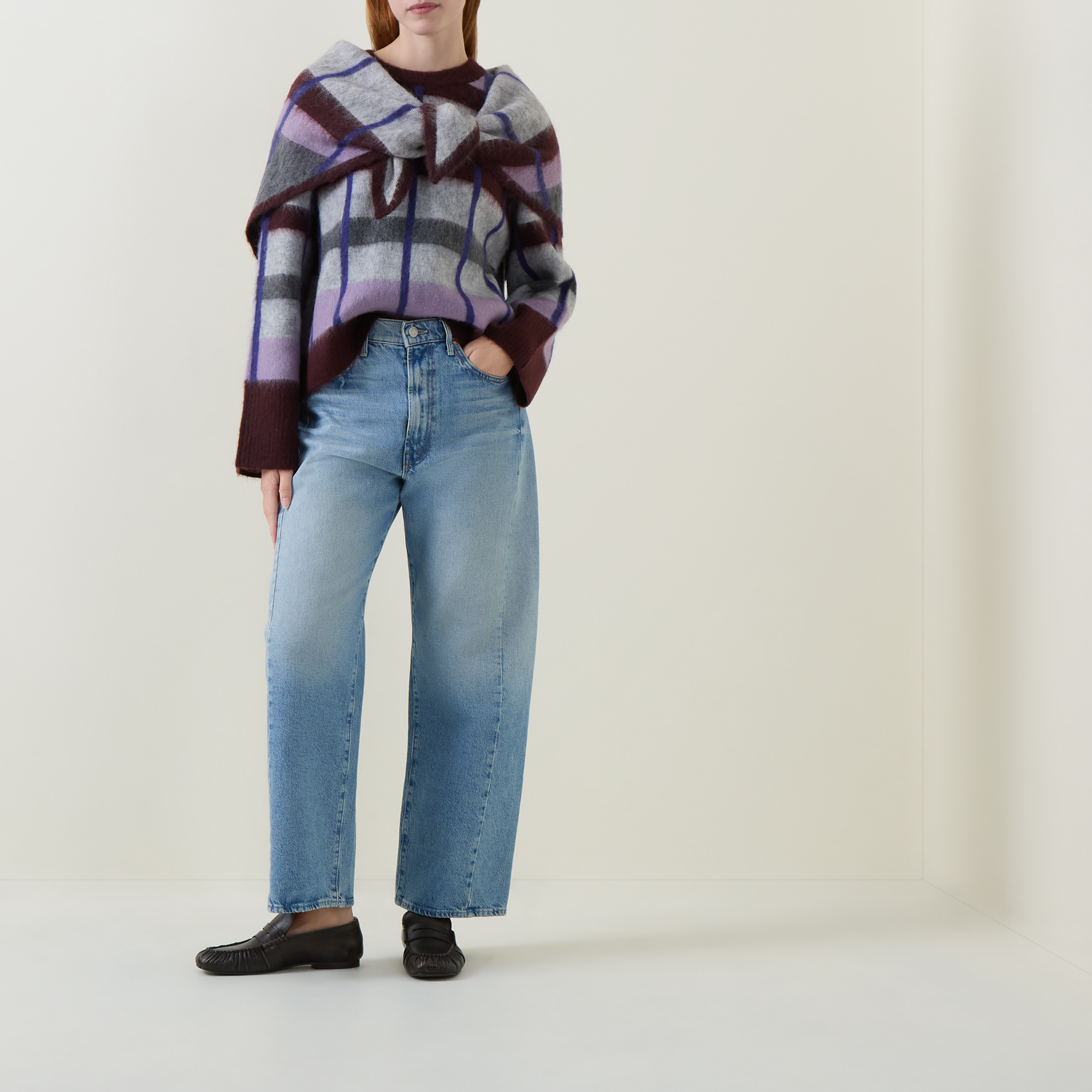 Website Contrast MARC O POLO Check Contrast Trim Sweater