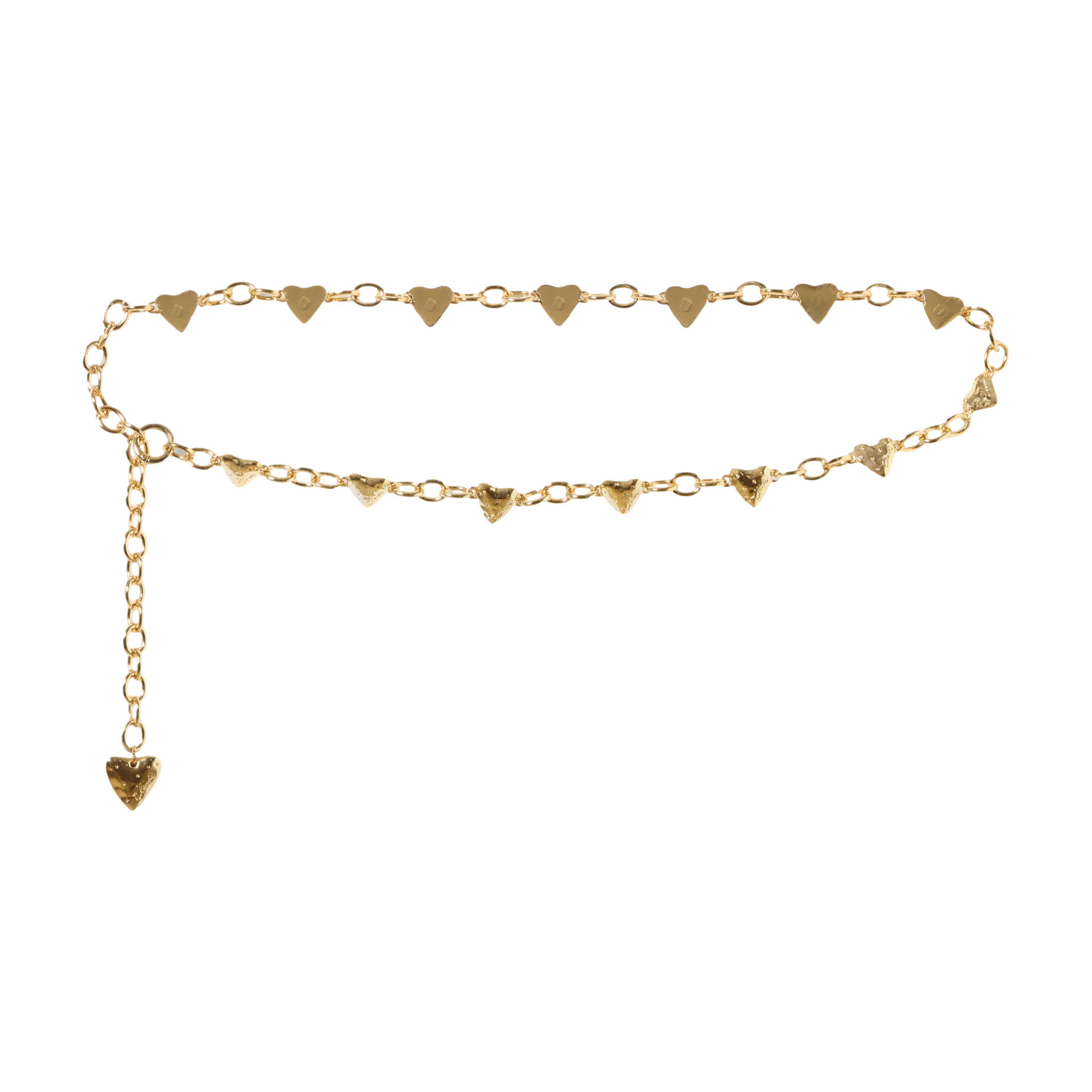 CLAUDIE PIERLOT Hammered Heart Jewelled Chain Belt