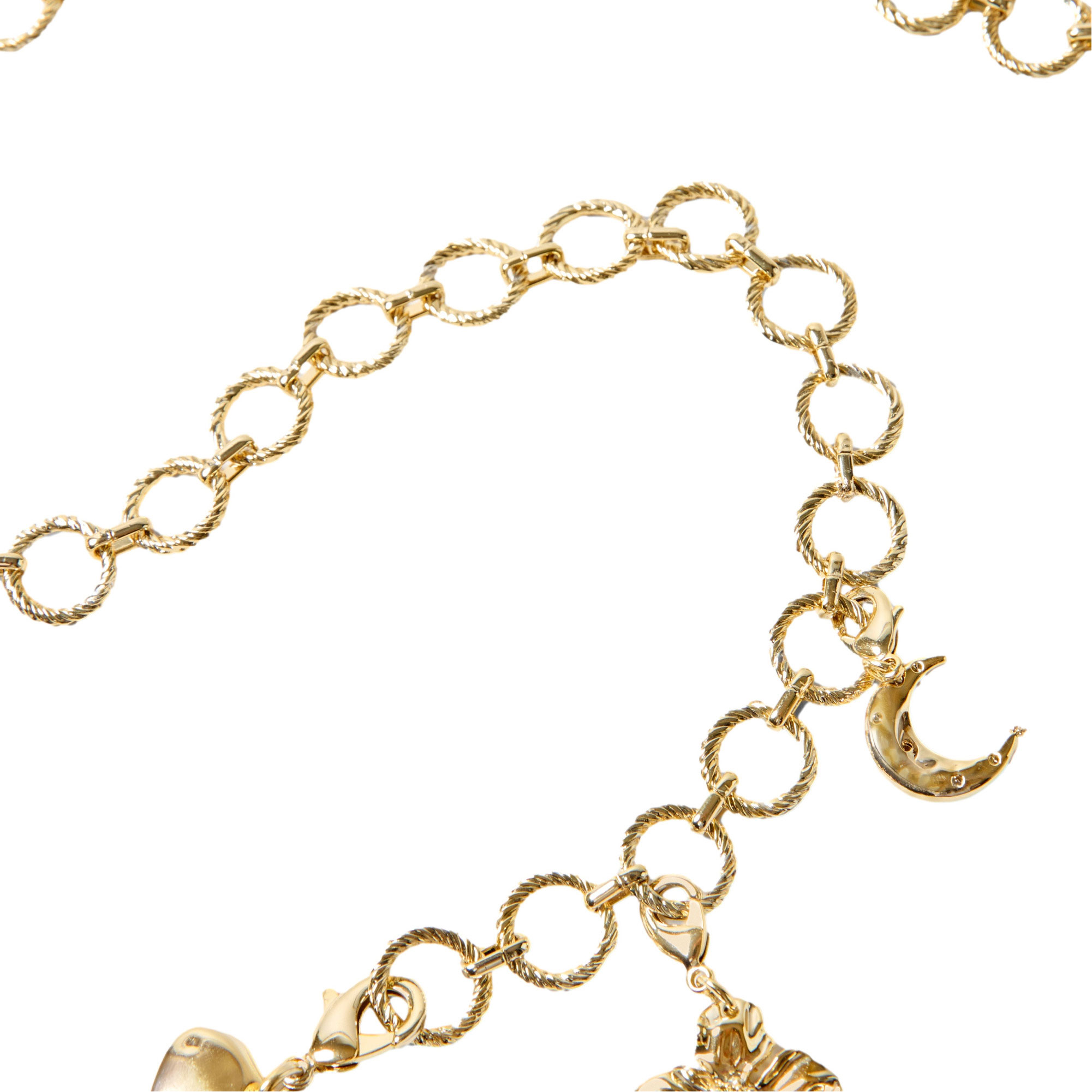 CLAUDIE PIERLOT Hammered Heart Jewelled Chain Belt