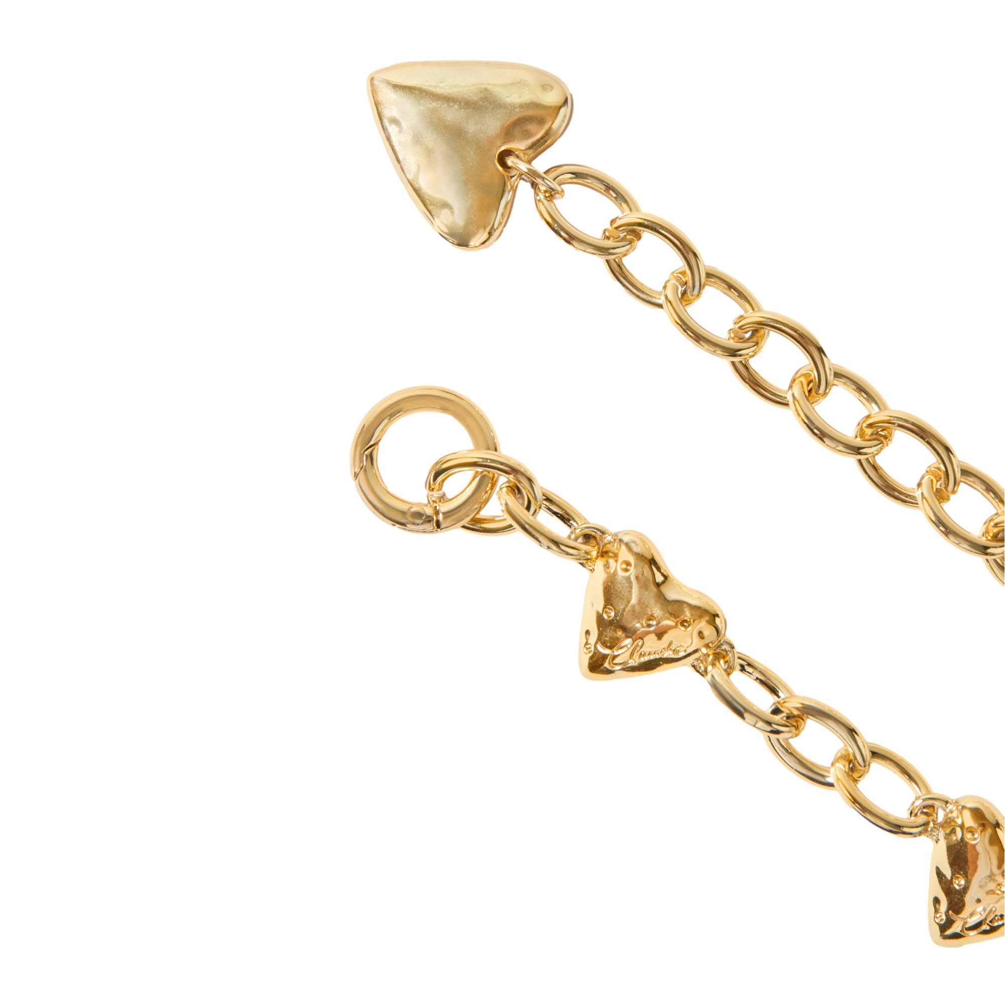 CLAUDIE PIERLOT Hammered Heart Jewelled Chain Belt