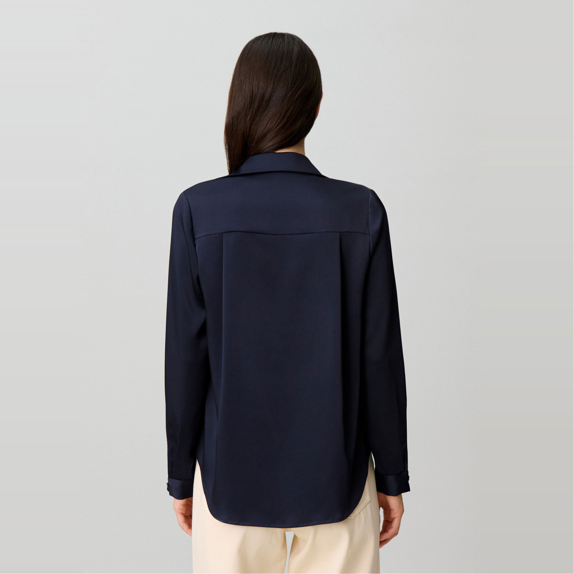 CLAUDIE PIERLOT Open Collar Pleat Blouse