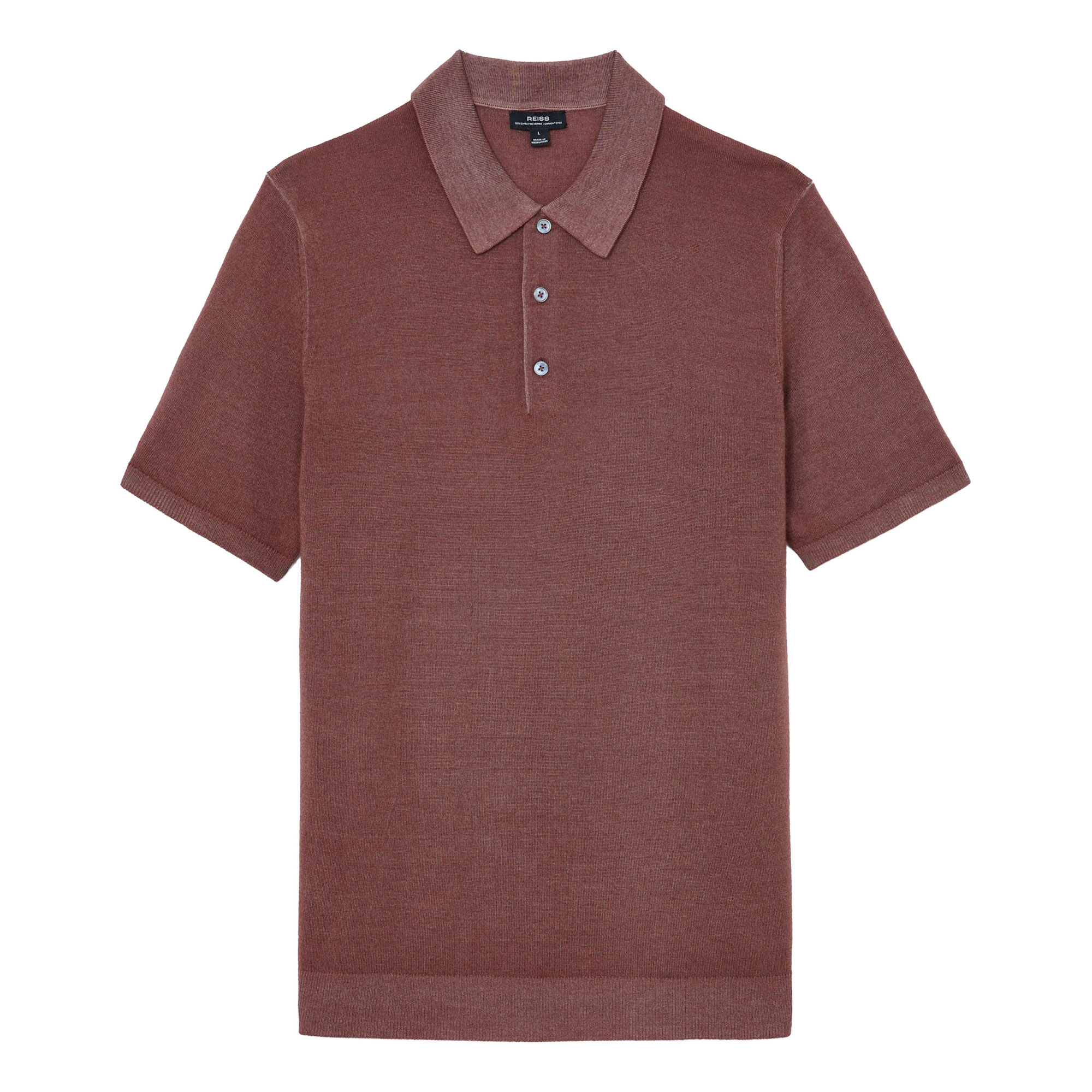 Reiss Jackdaw Merino Wool Polo Shirt