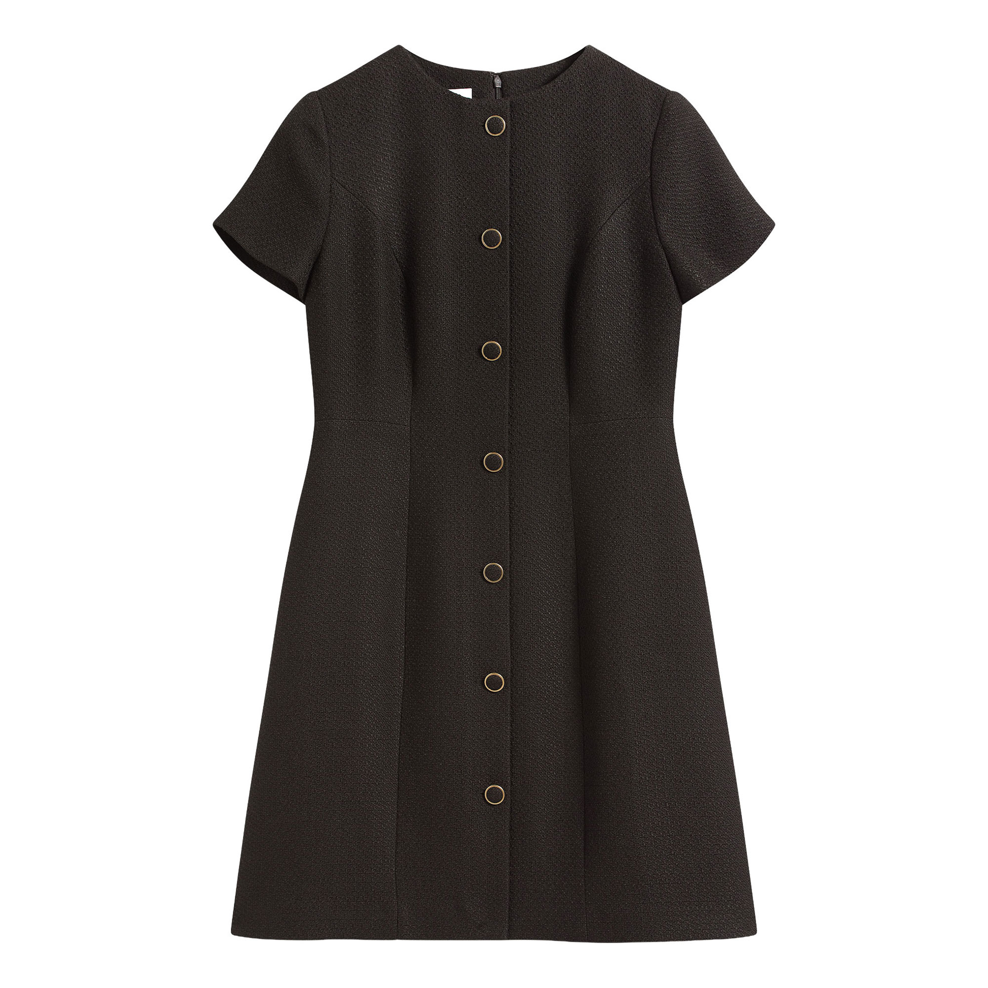 Hobbs Elowen Button Mini Flared Dress
