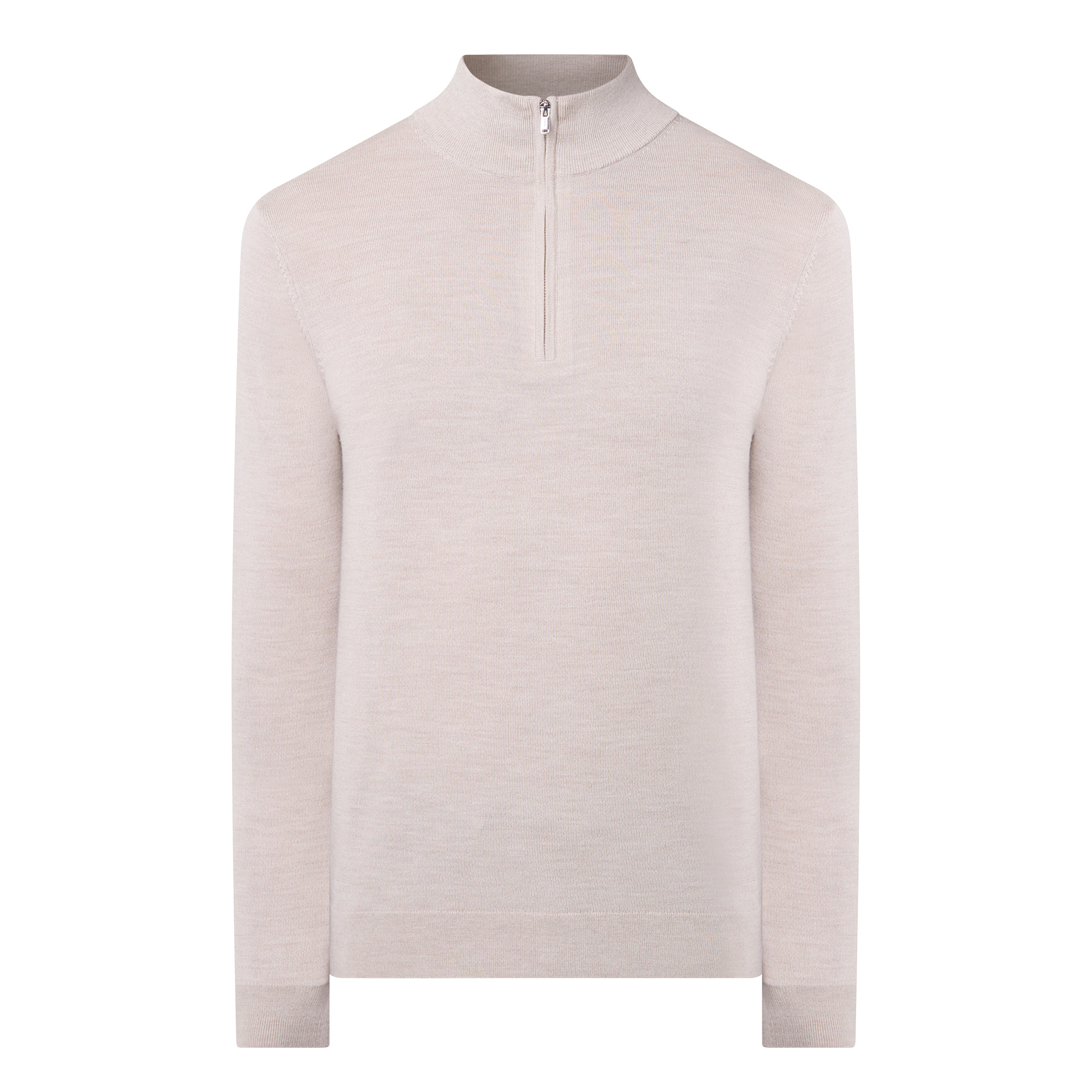 Profuomo Half Zip Pullover Merinowolle Beige Größe M - Bild 2