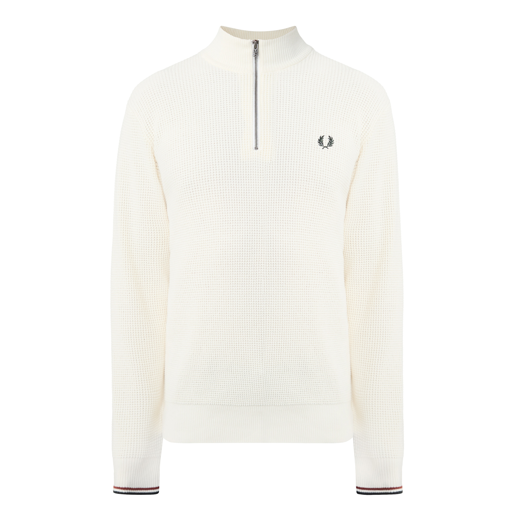 Fred Perry Herren Weiß Troyer Baumwolle Unifarben - Bild 6