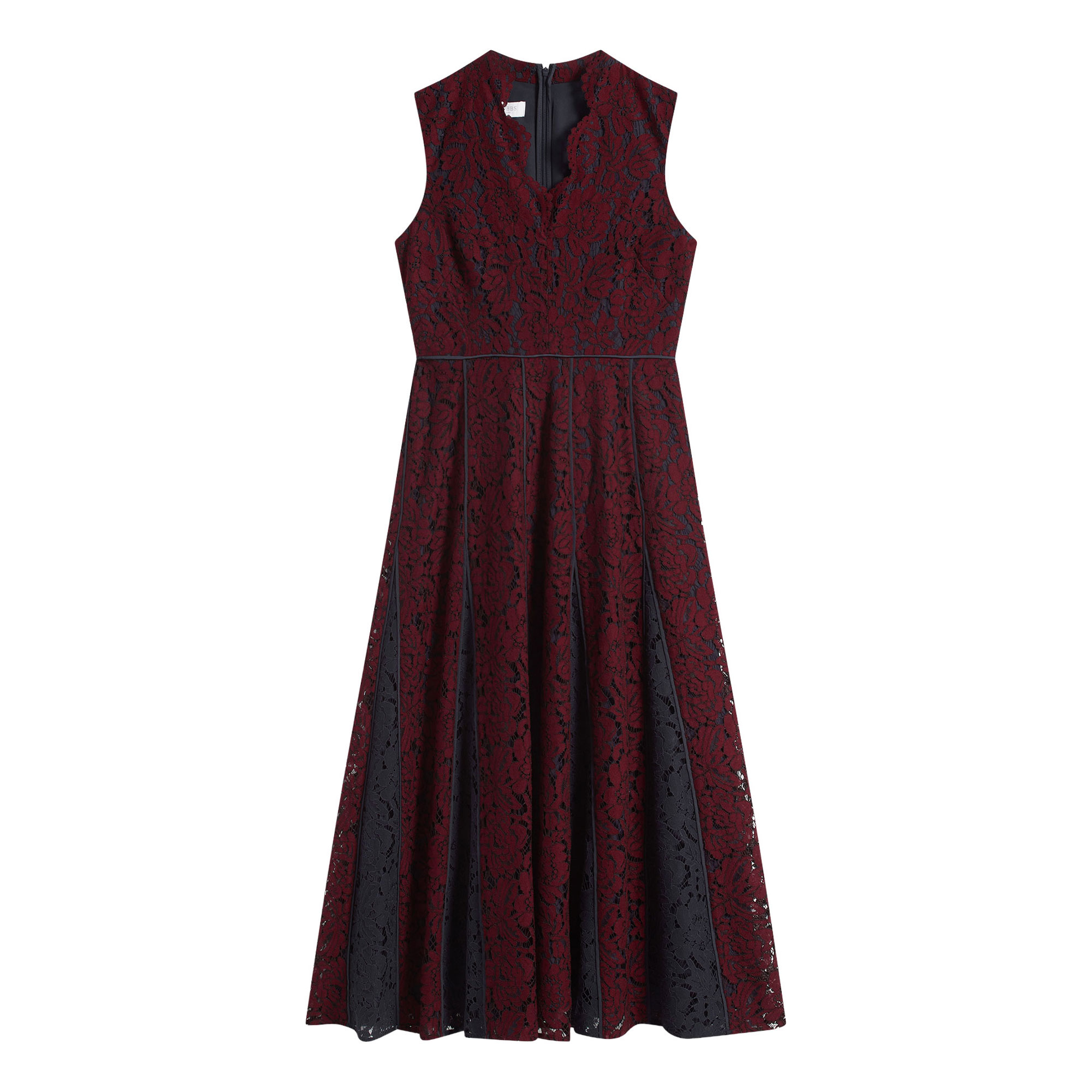 Hobbs Quin Floral Lace Flared Dress