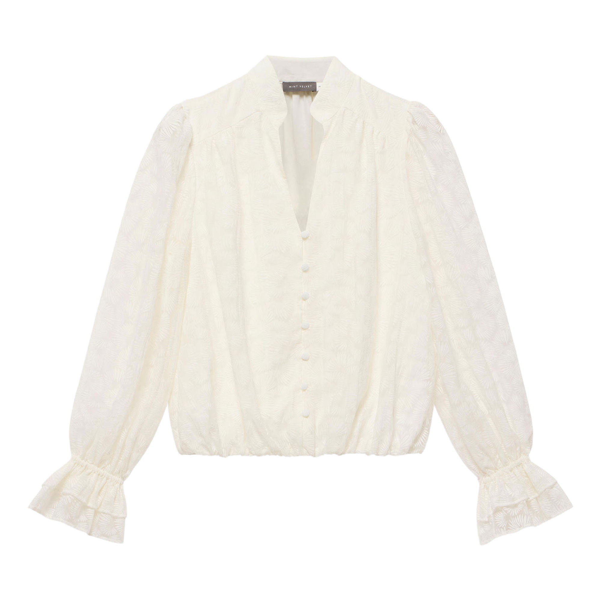 Mint Velvet Feather Burnout Blouse