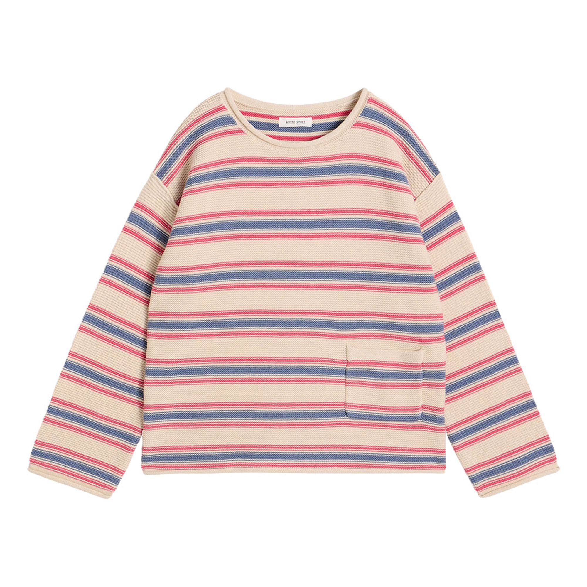 White Stuff Gigi Striped Patch Pocket Sweater