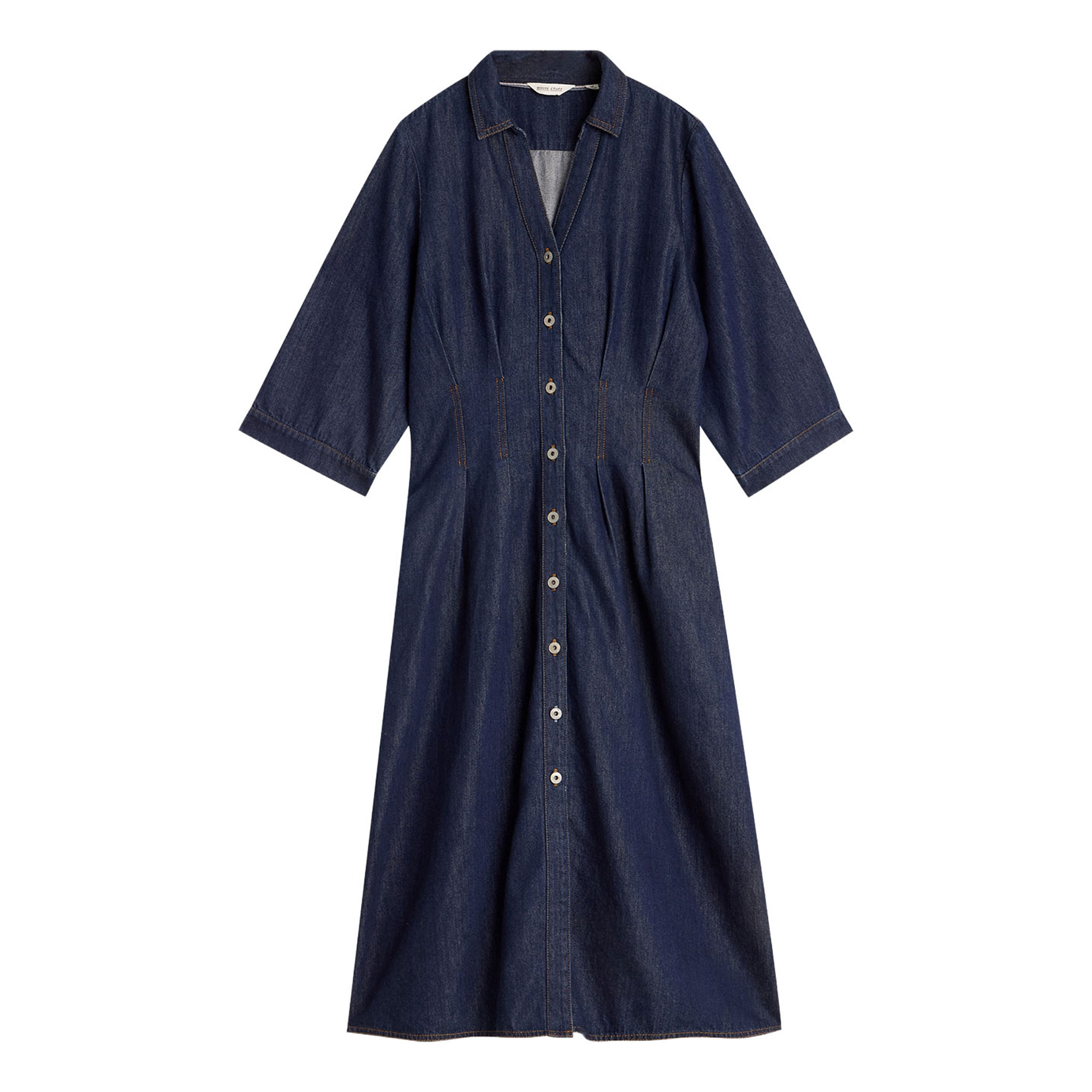 White Stuff Luna Denim Pleated Flared Dress
