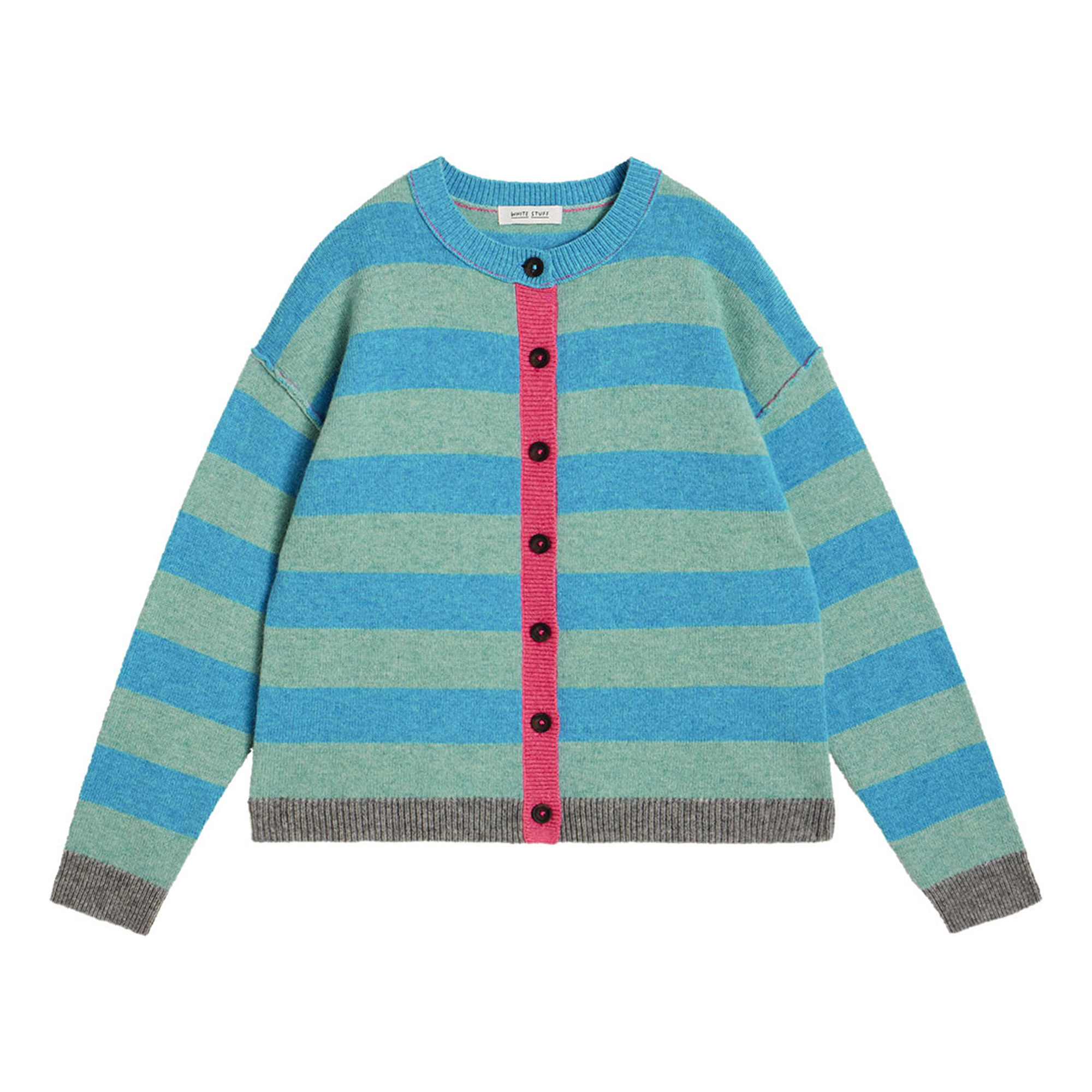 White Stuff Blau Multi Gestreifter Cardigan Sansa - 44 - Bild 2
