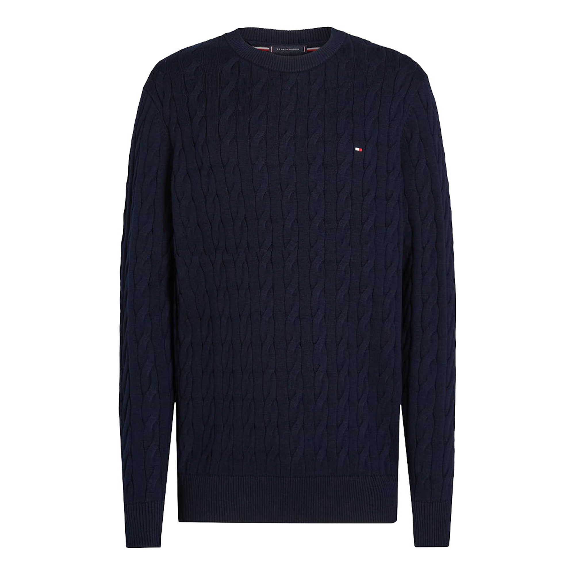 Tommy Hilfiger Flag Logo Cable Knitted Sweater