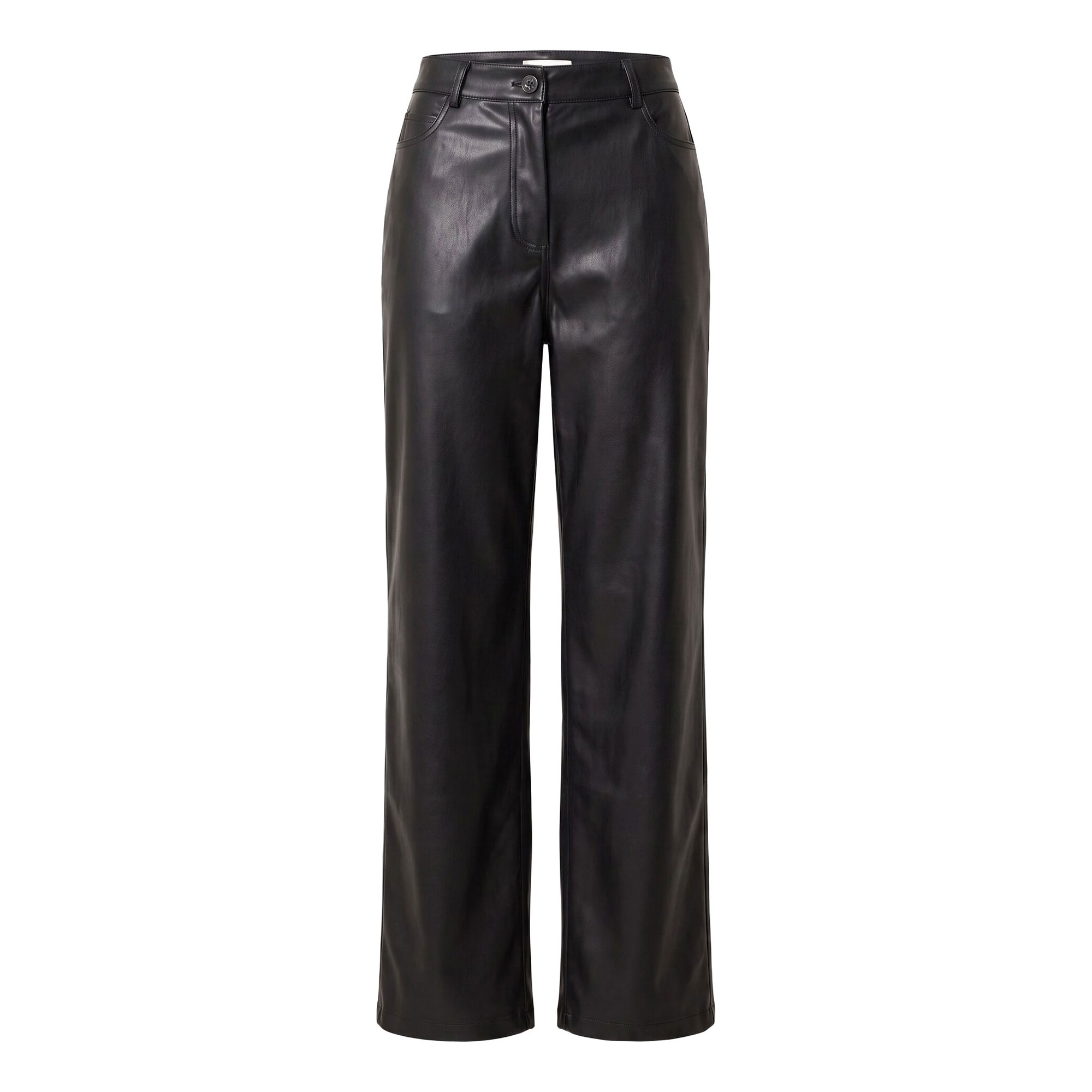 Forever New Cara Barrel Leg Faux Leather Trousers