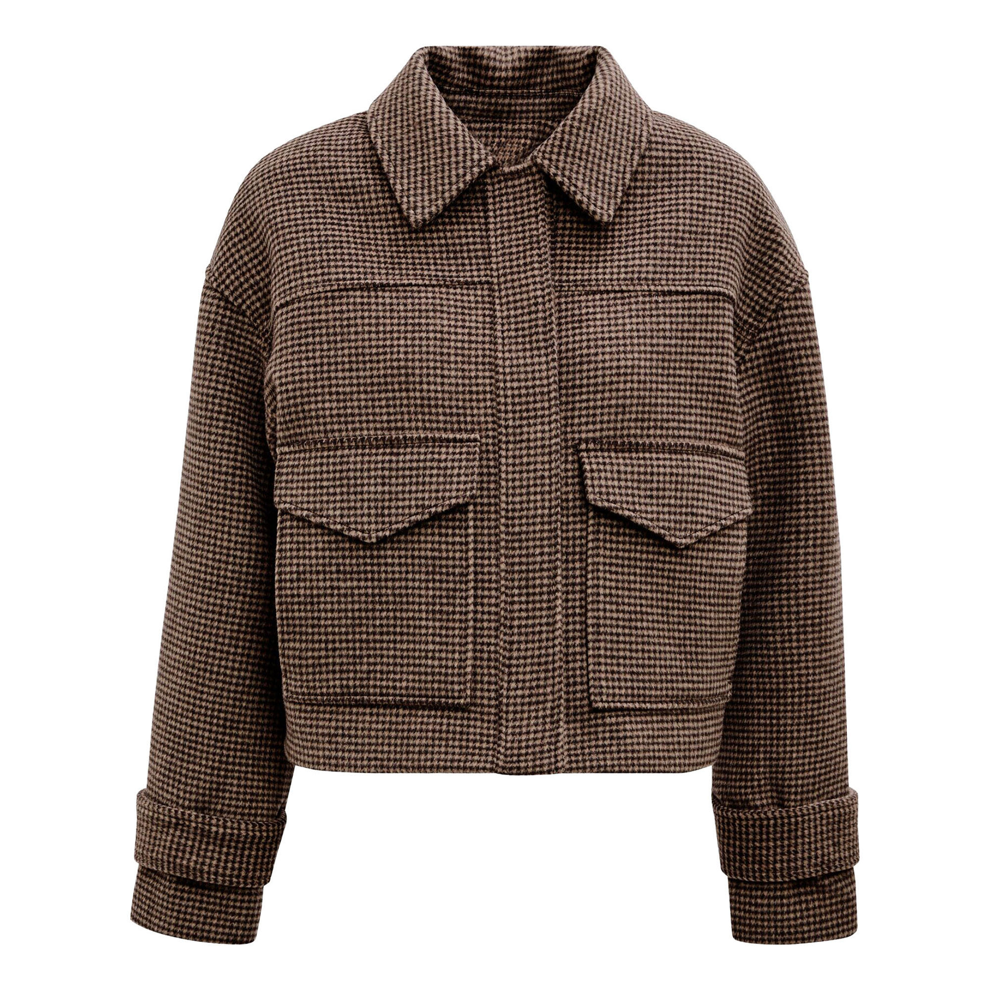 Forever New Kaylee Check Cropped Jacket