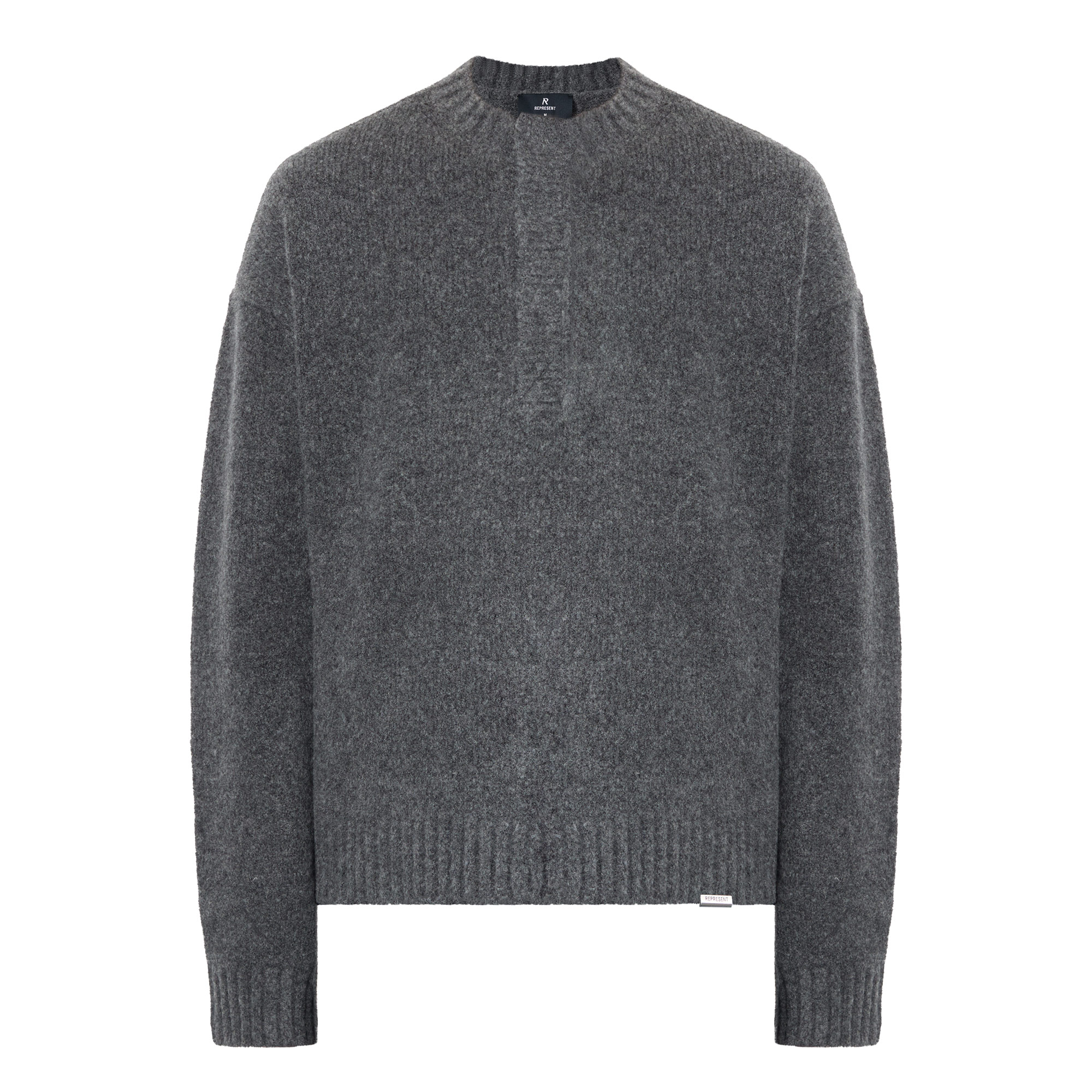 Represent , Herren, Strickwaren, Grau, M - Bild 4
