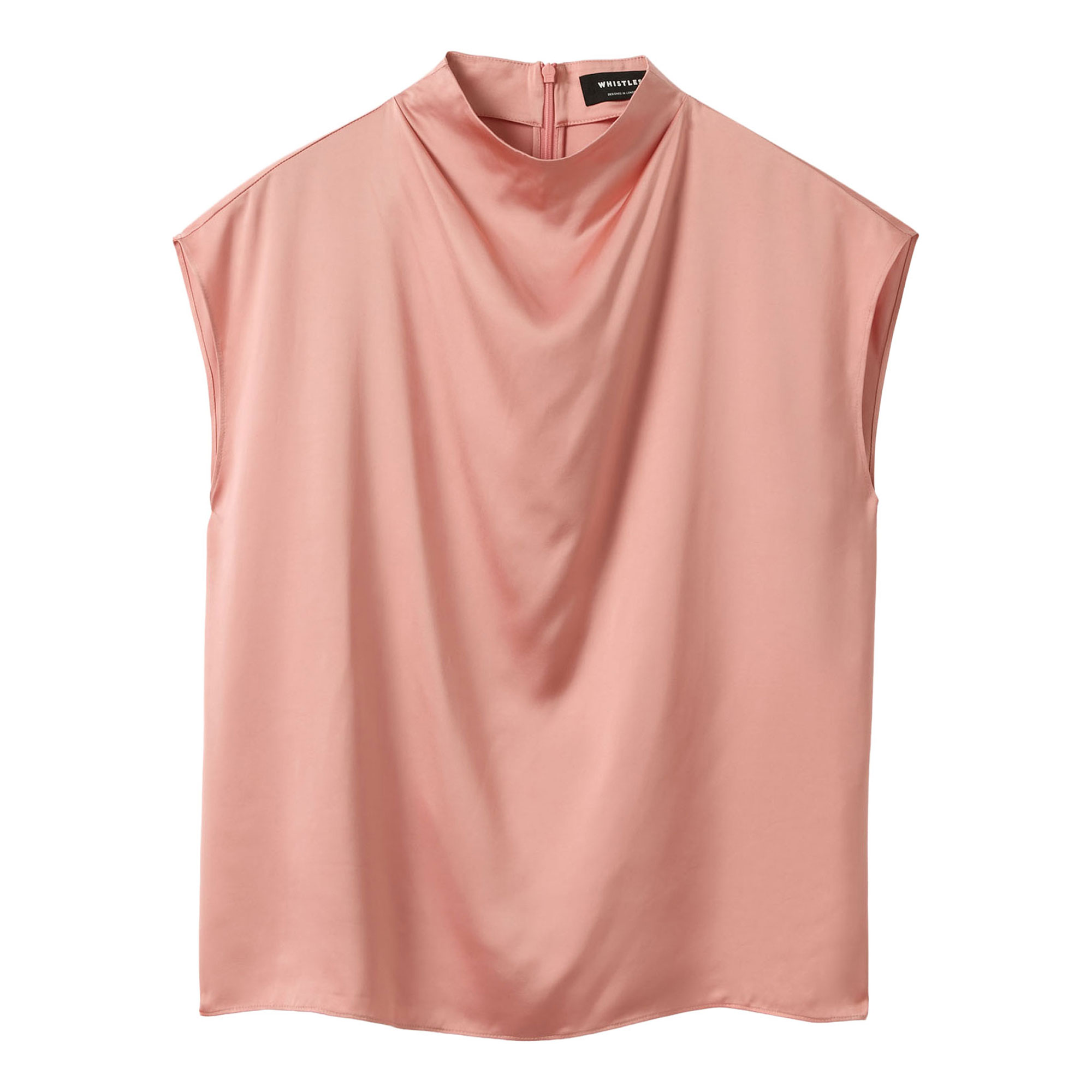 Whistles Cowl Halter Satin Top