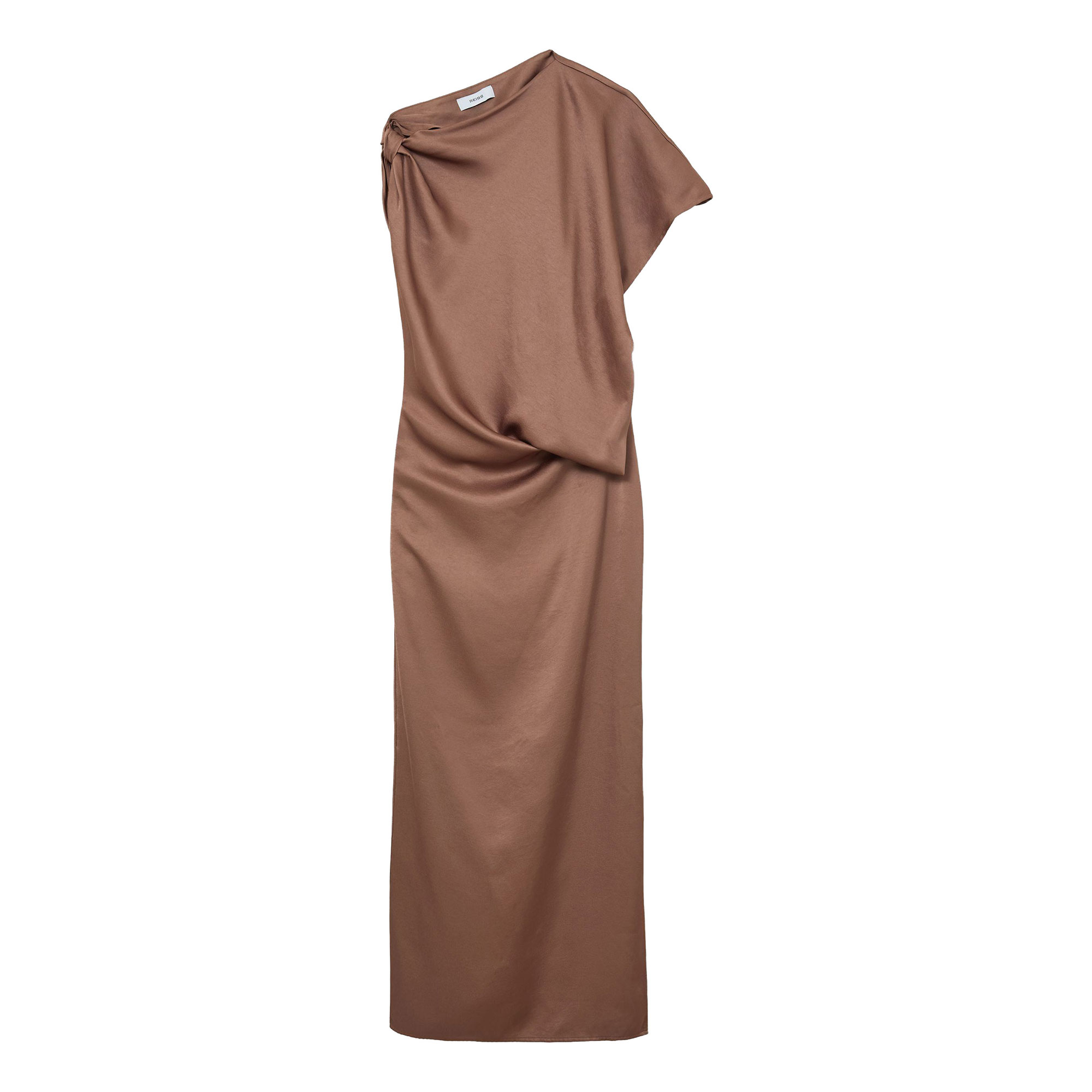 Reiss Paige Asymmetric Draped Off The Shoulder Dress