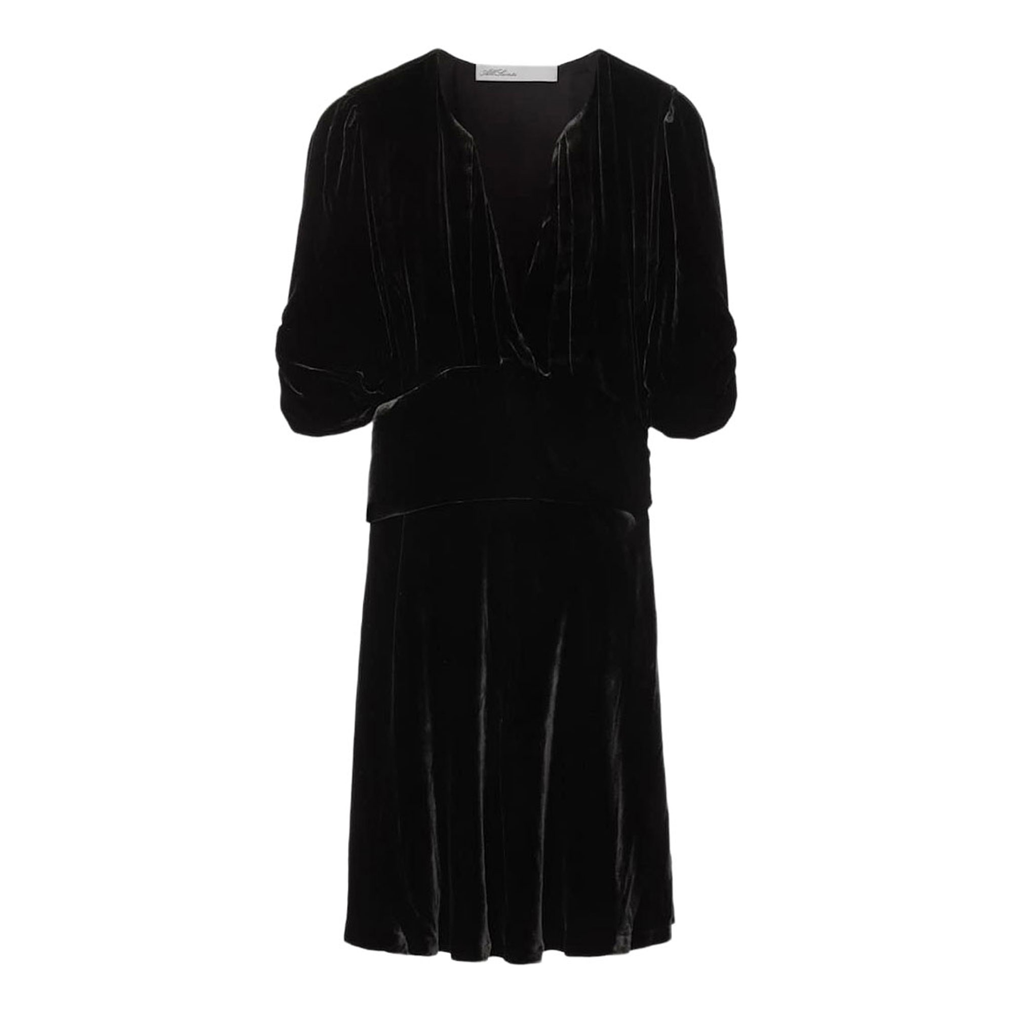Allsaints Ena Velvet Mini Flared Dress