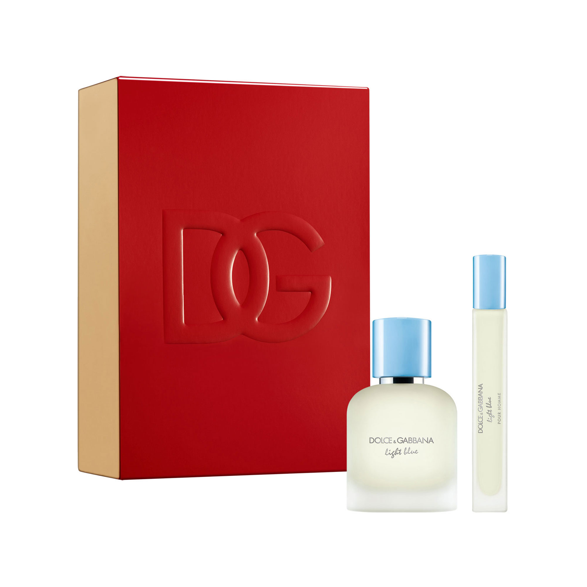 Dolce & Gabbana Light Blue Pour Homme Eau de Toilette & Travel Spray Gift Set 50ML